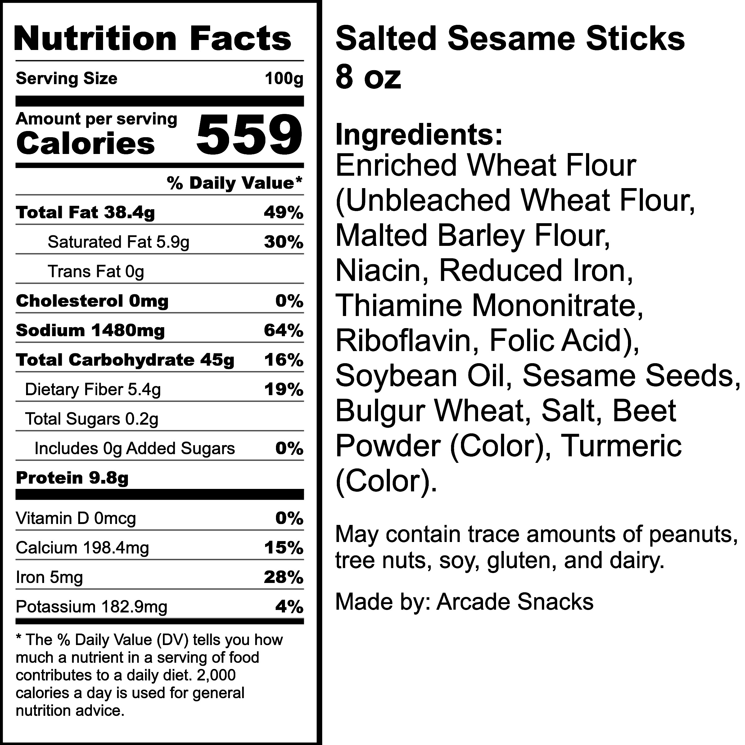 Nutrition Label