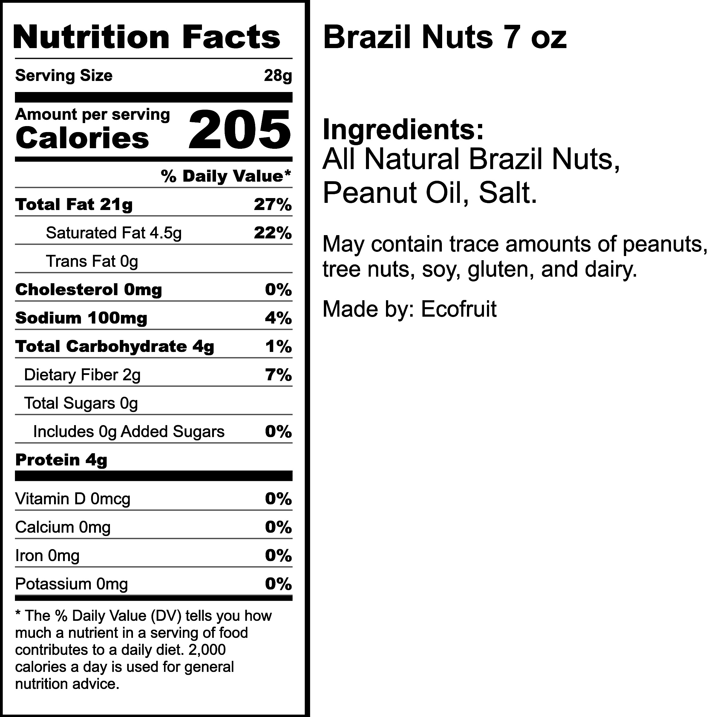 Nutrition Label