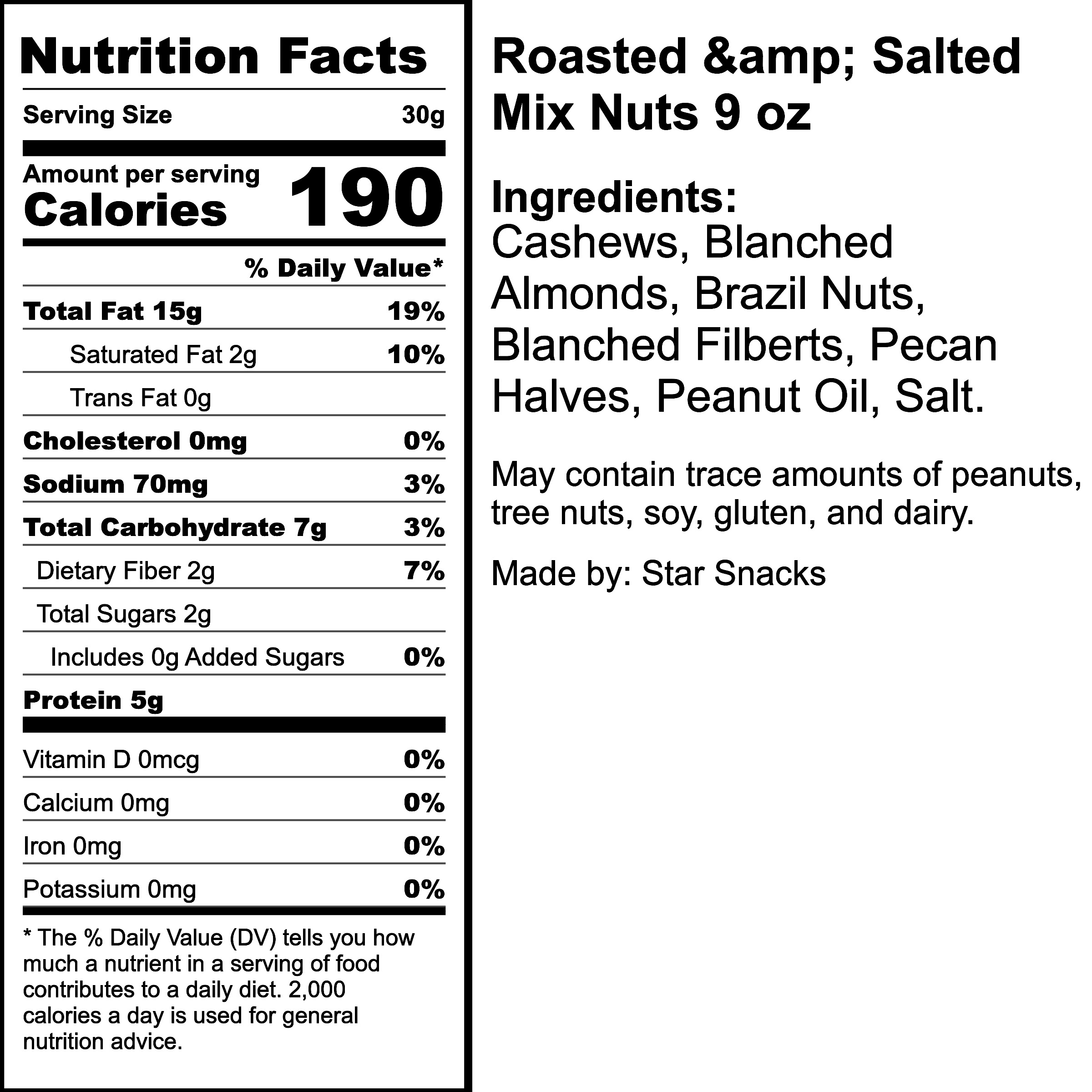 Nutrition Label