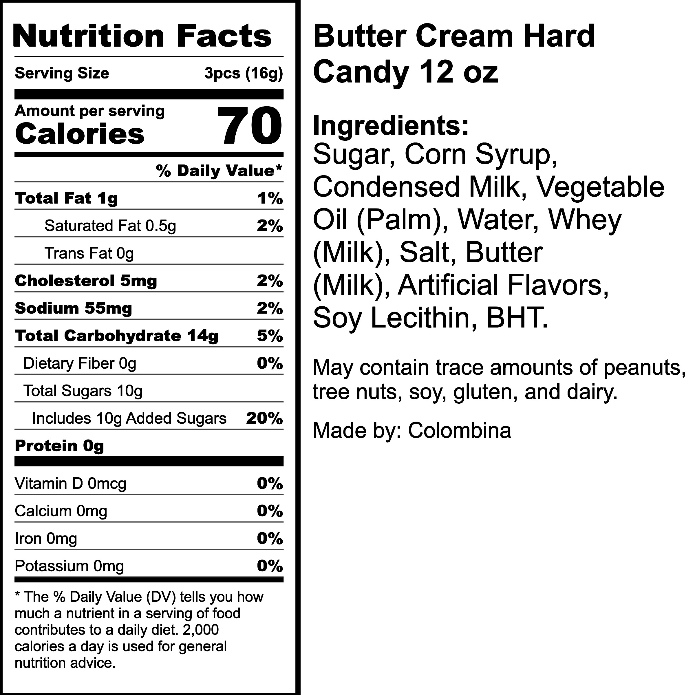 Nutrition Label