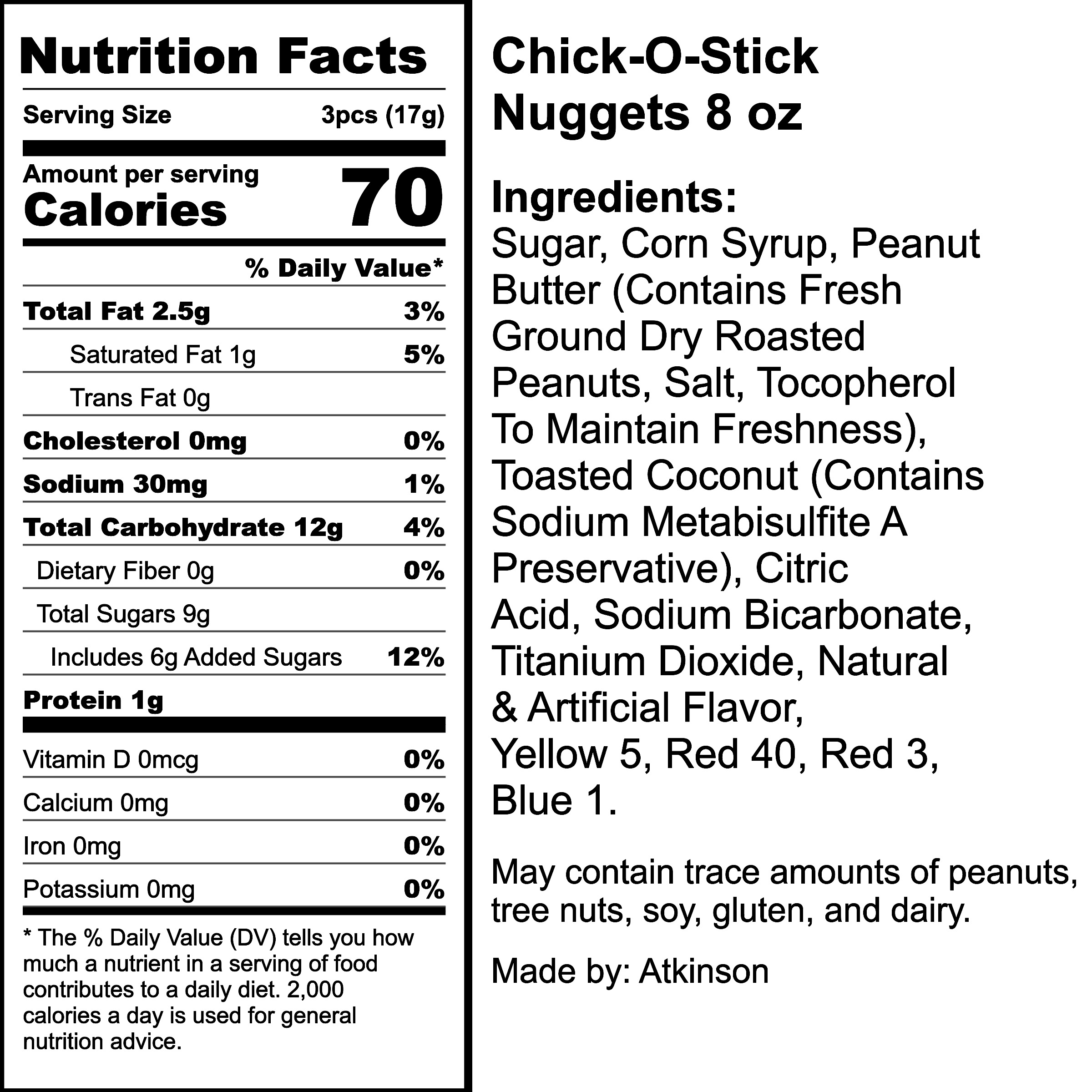 Nutrition Label