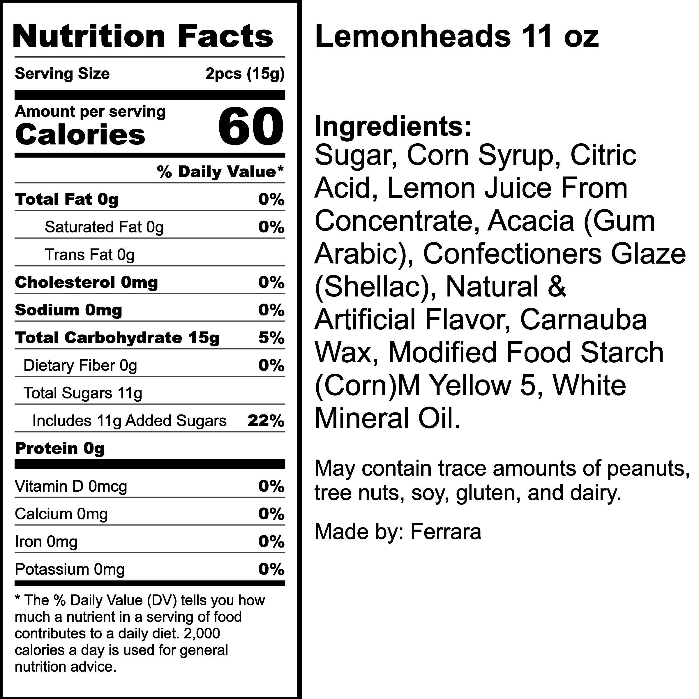 Nutrition Label