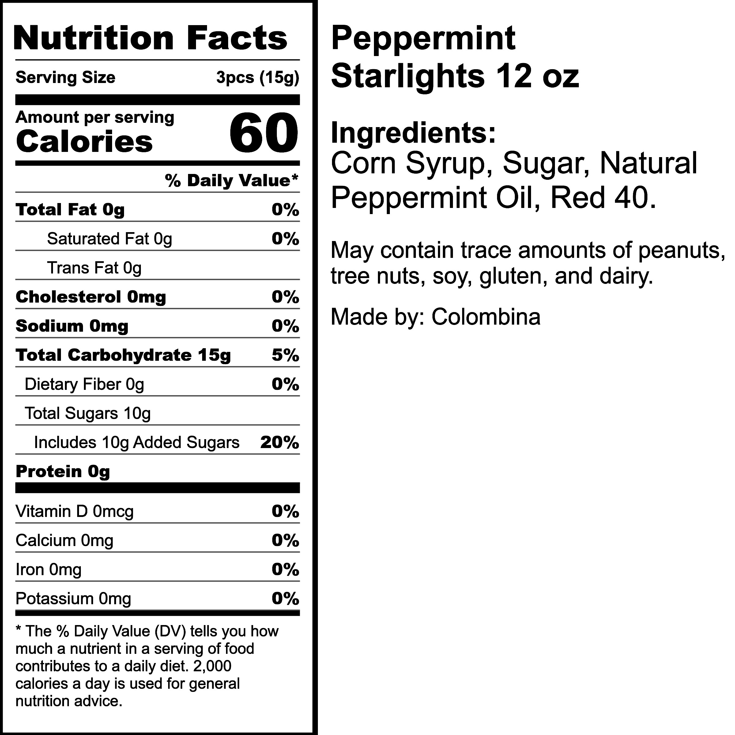 Nutrition Label