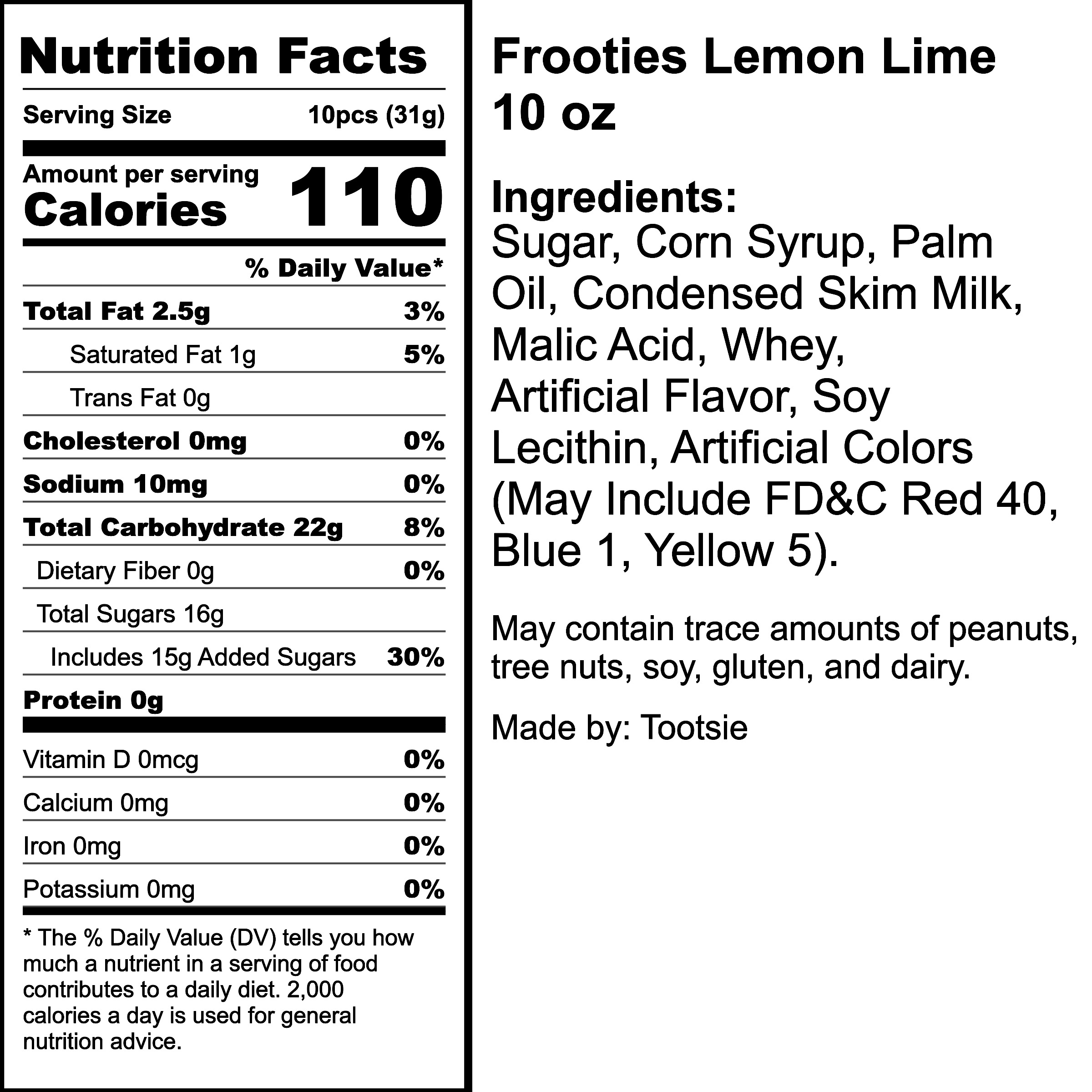 Nutrition Label