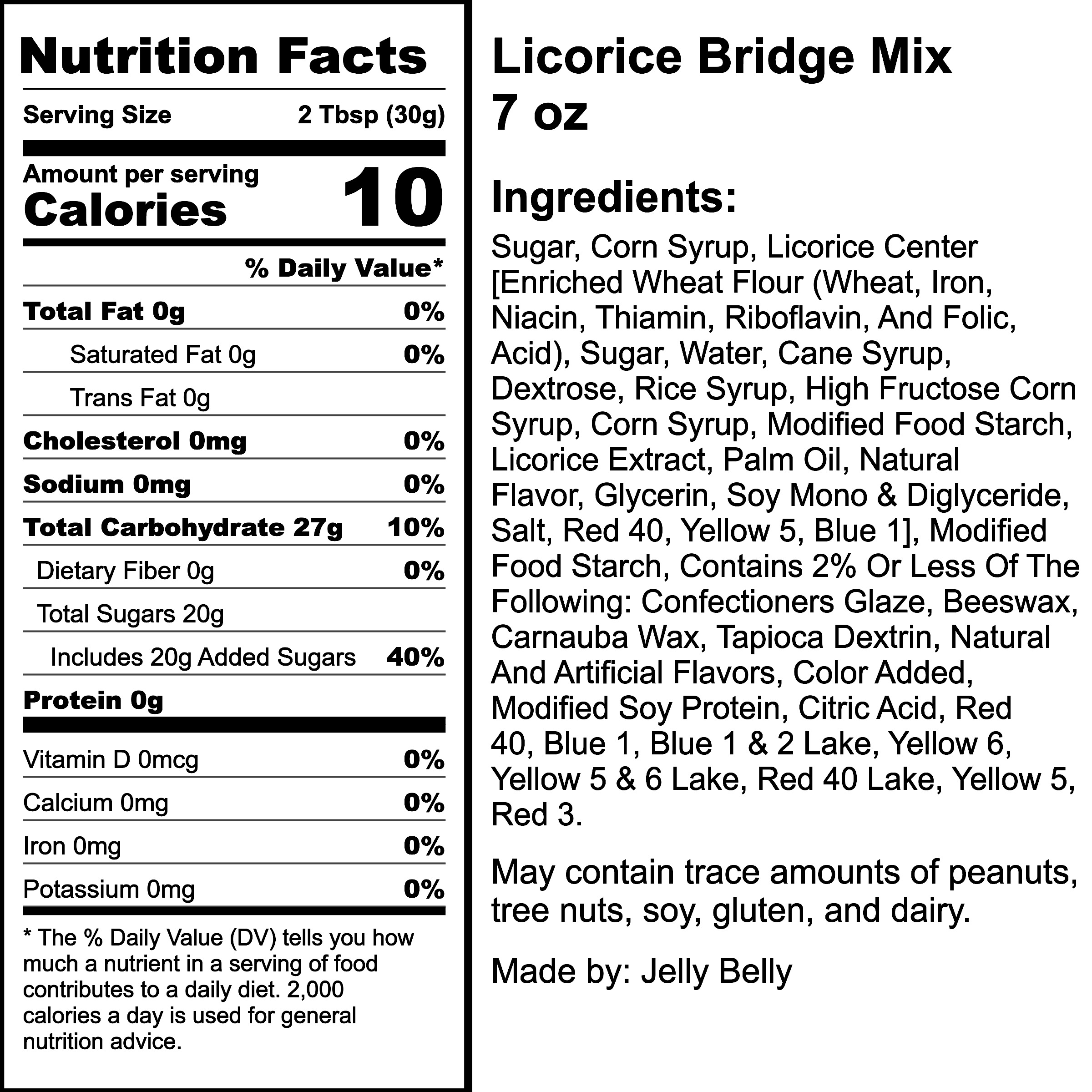Nutrition Label