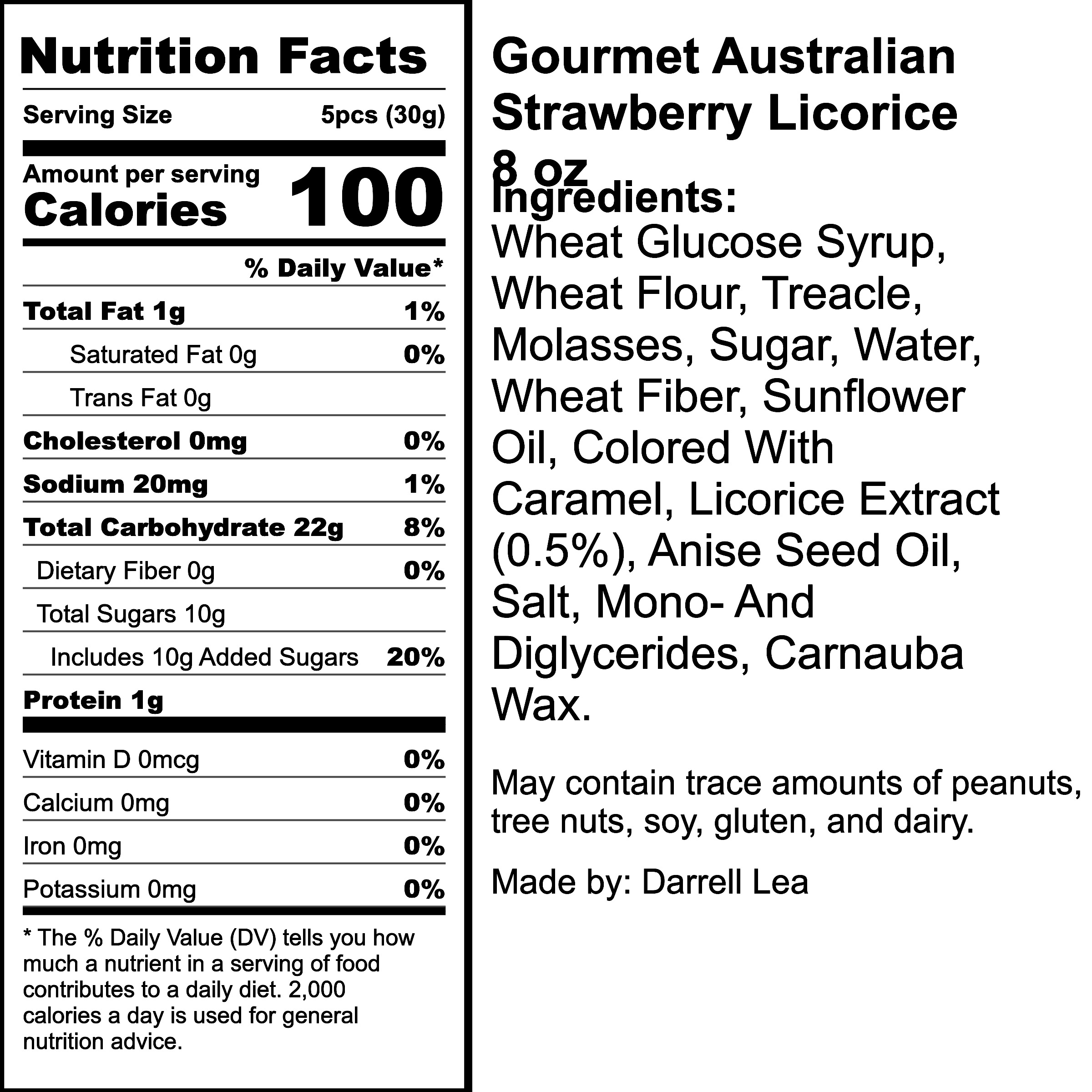 Nutrition Label