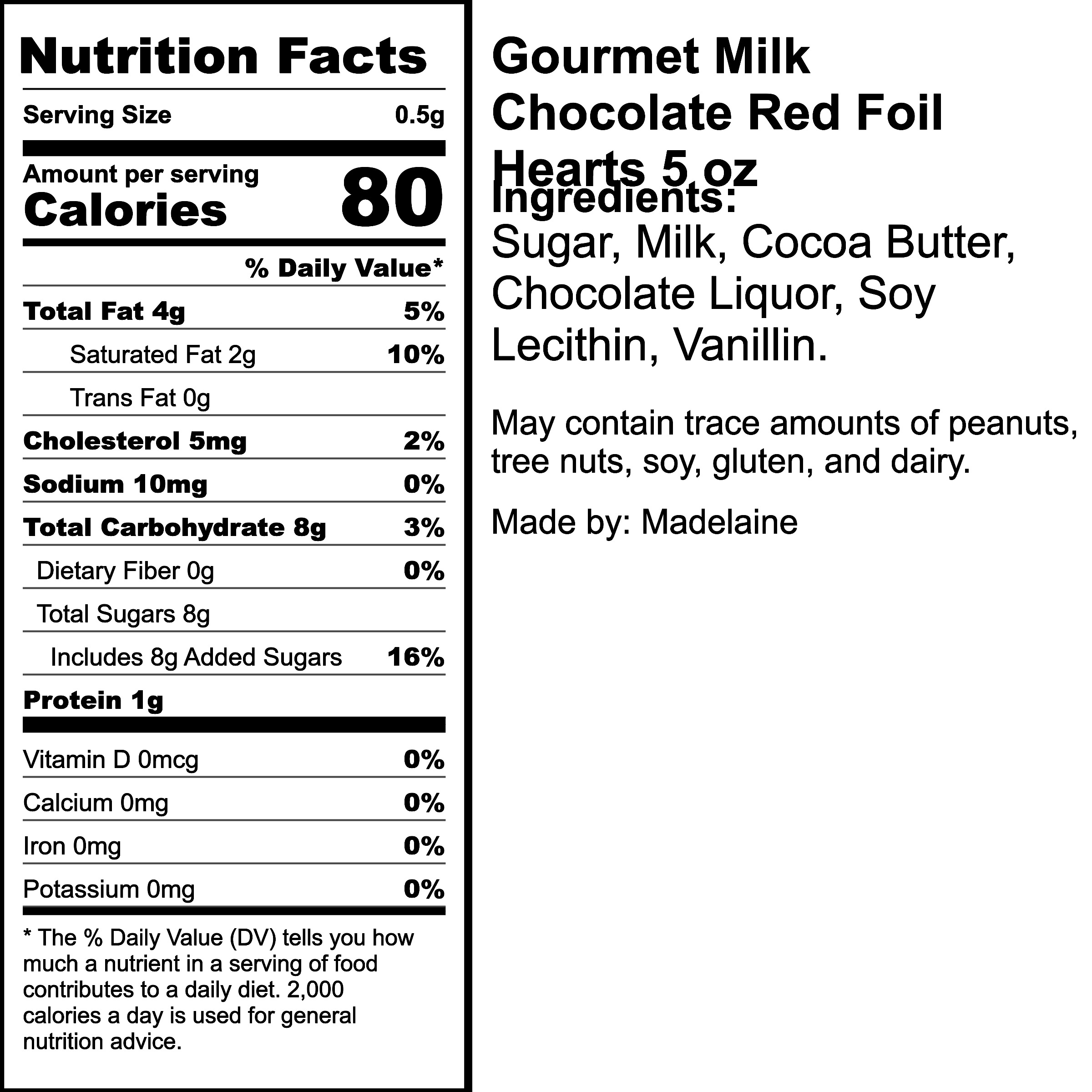 Nutrition Label