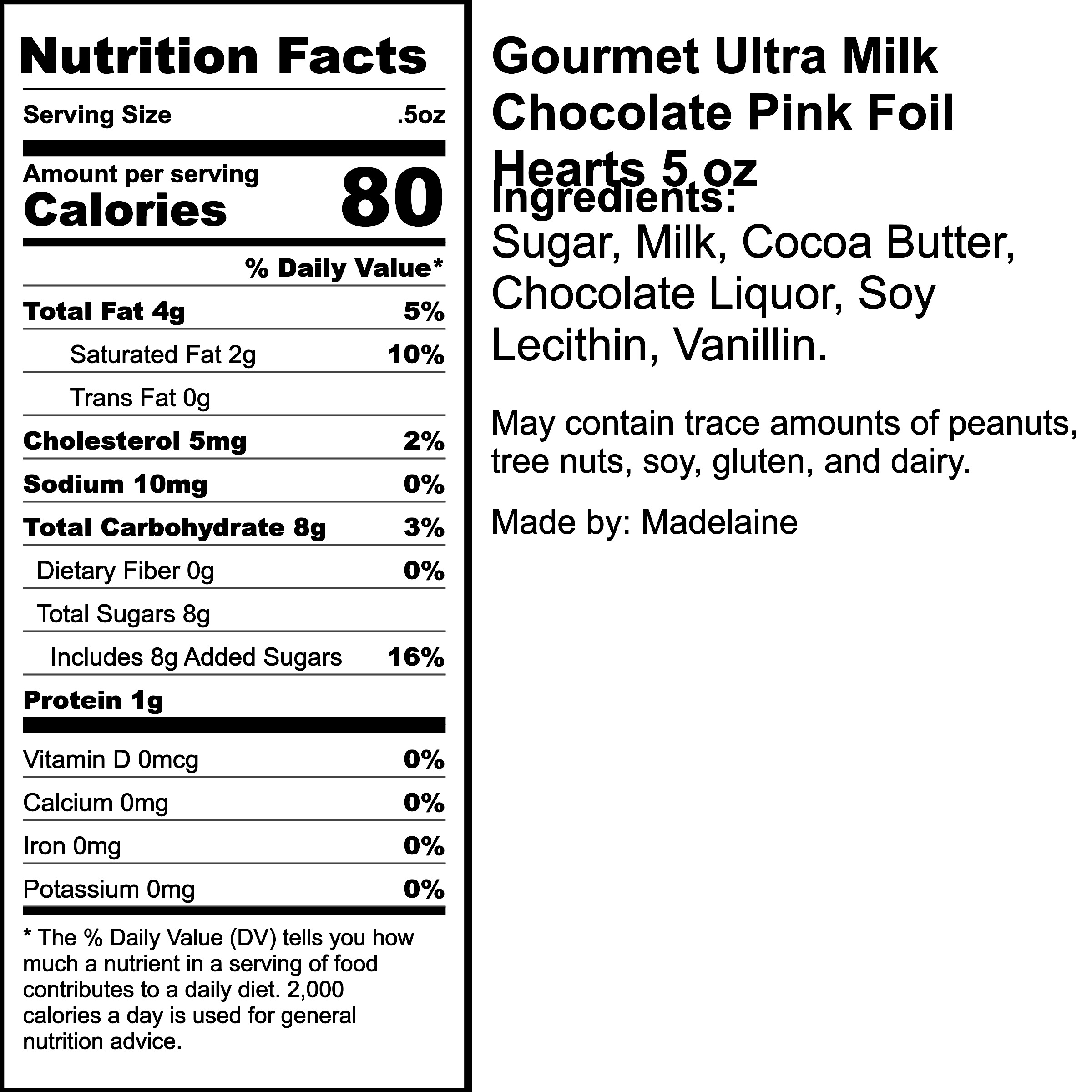 Nutrition Label
