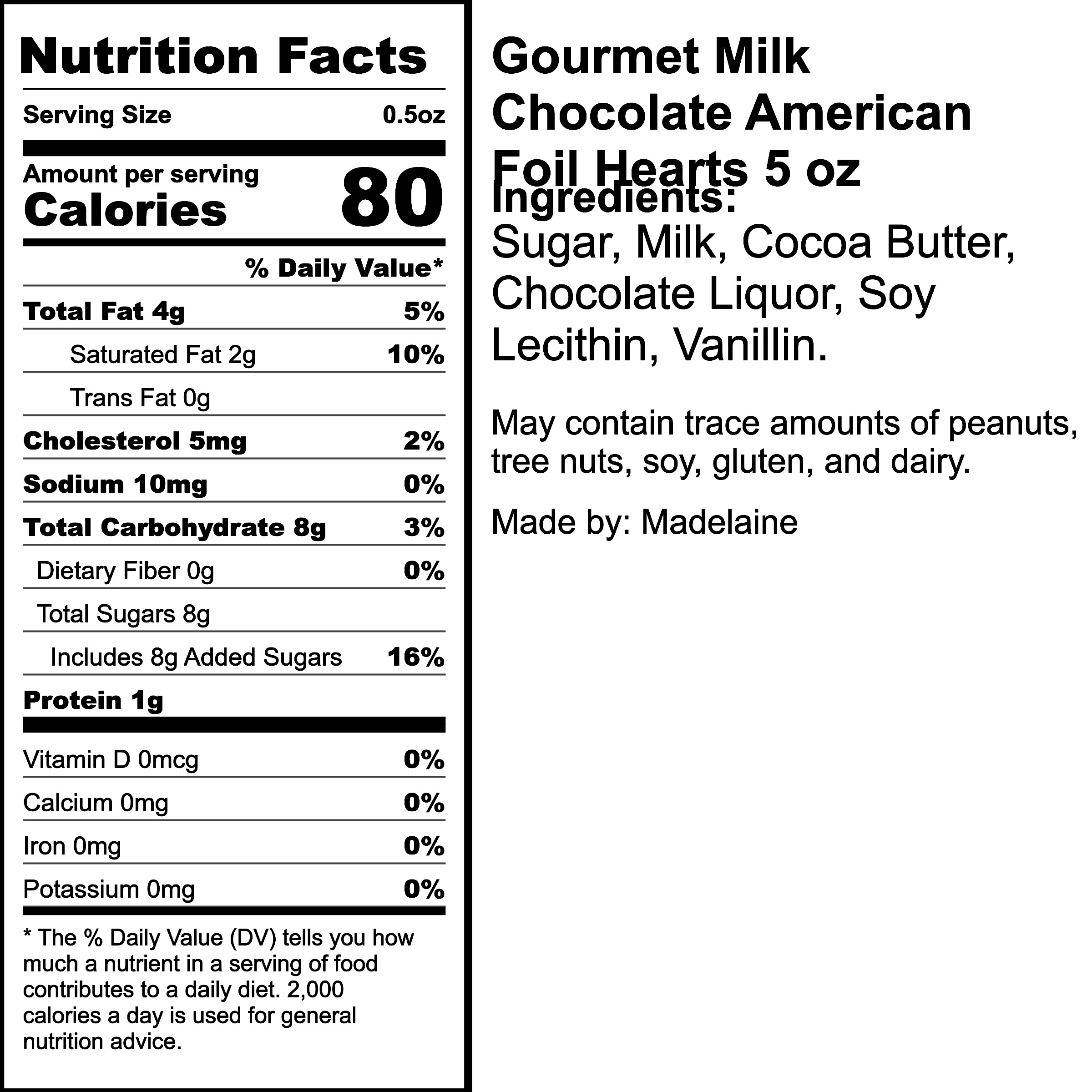 Nutrition Label