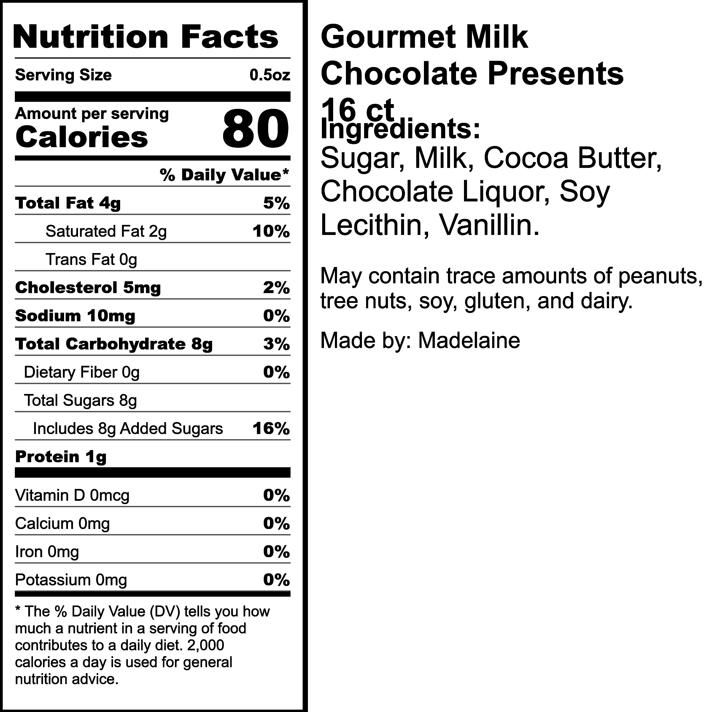 Nutrition Label