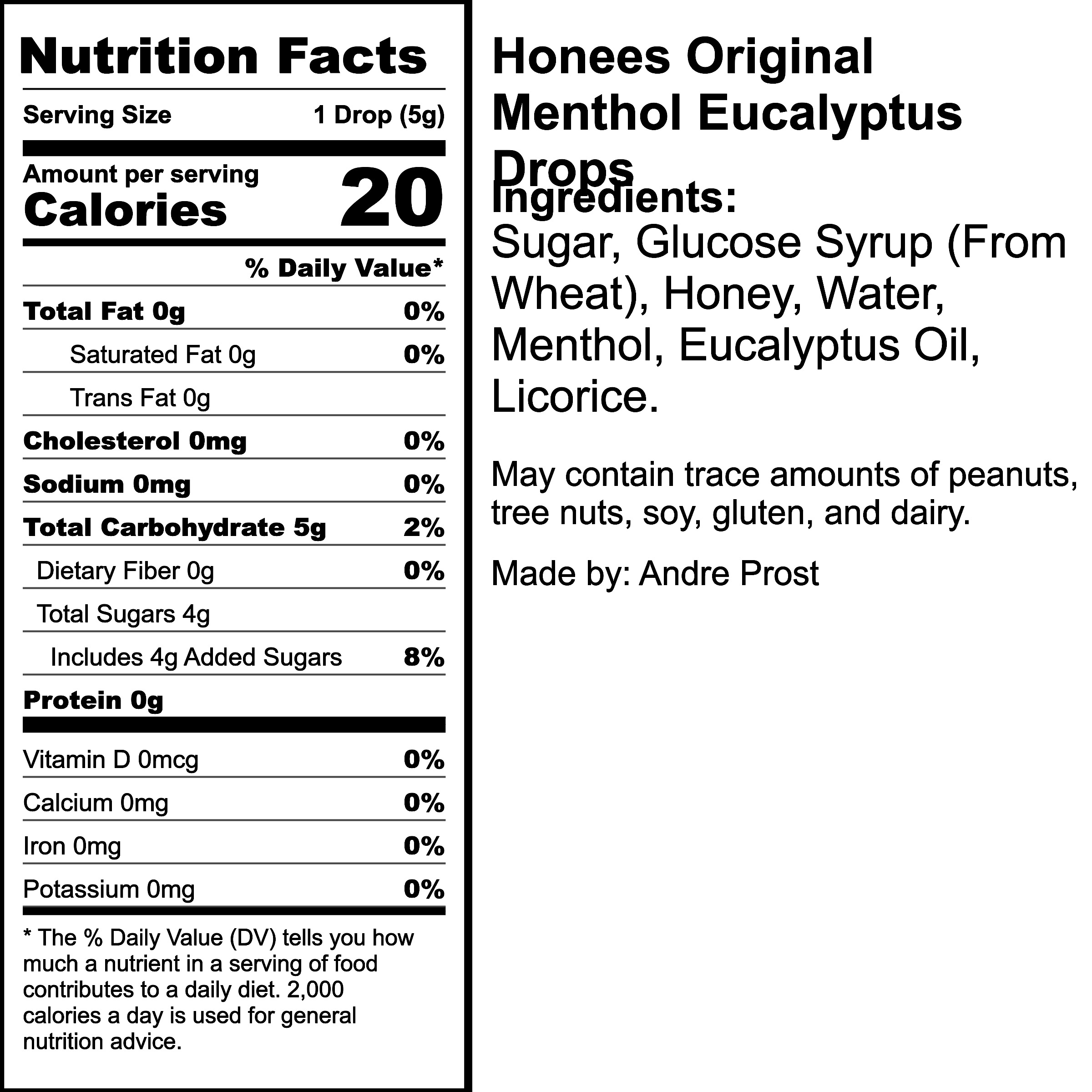 Nutrition Label