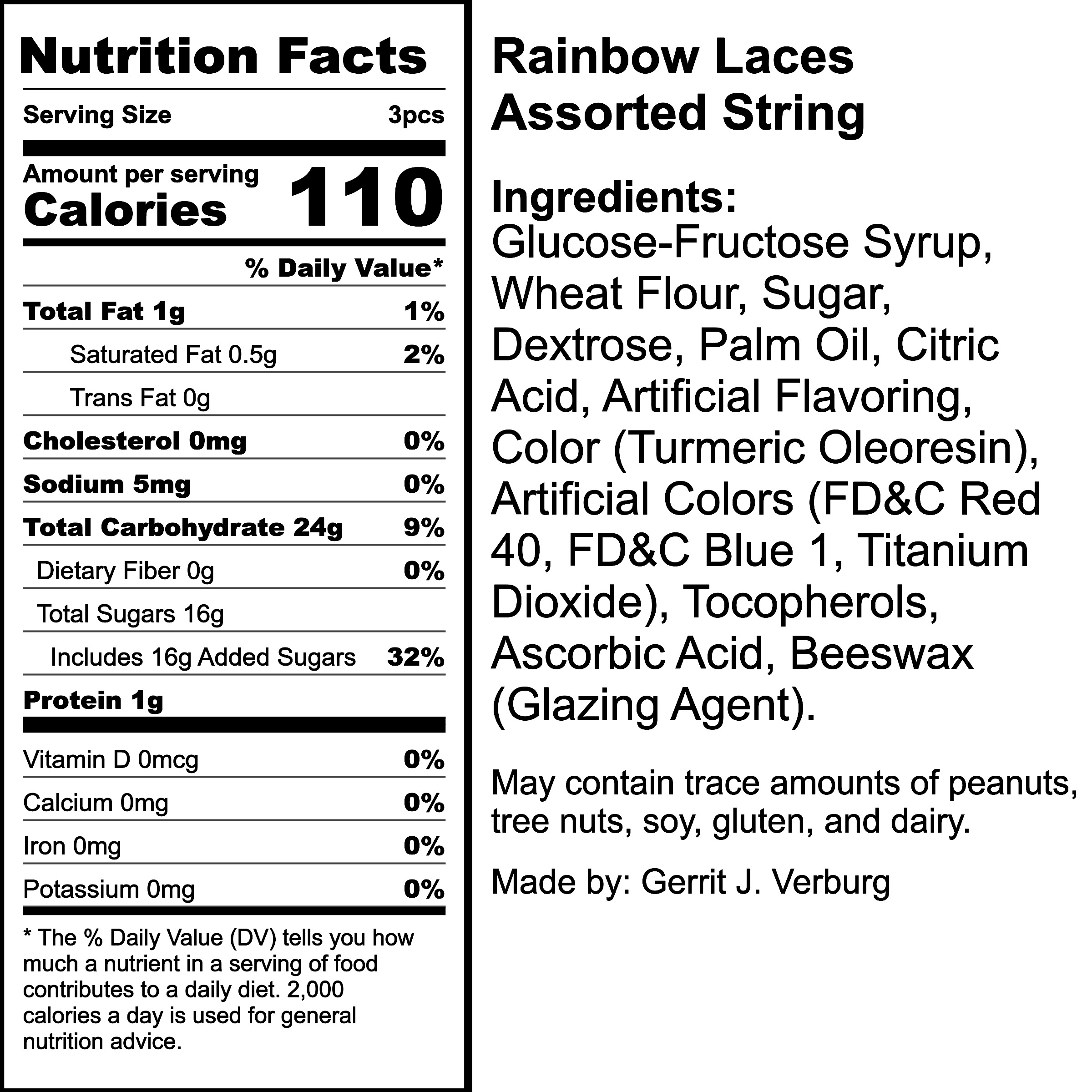 Nutrition Label