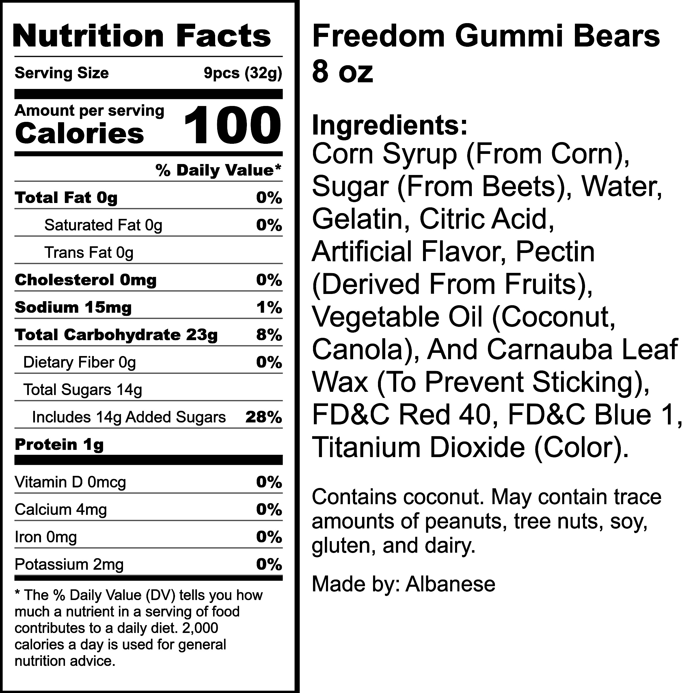 Nutrition Label