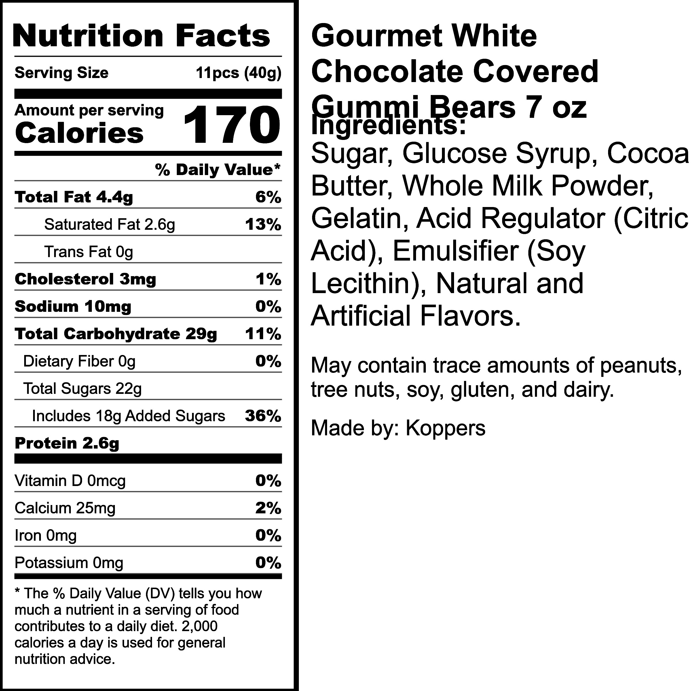 Nutrition Label