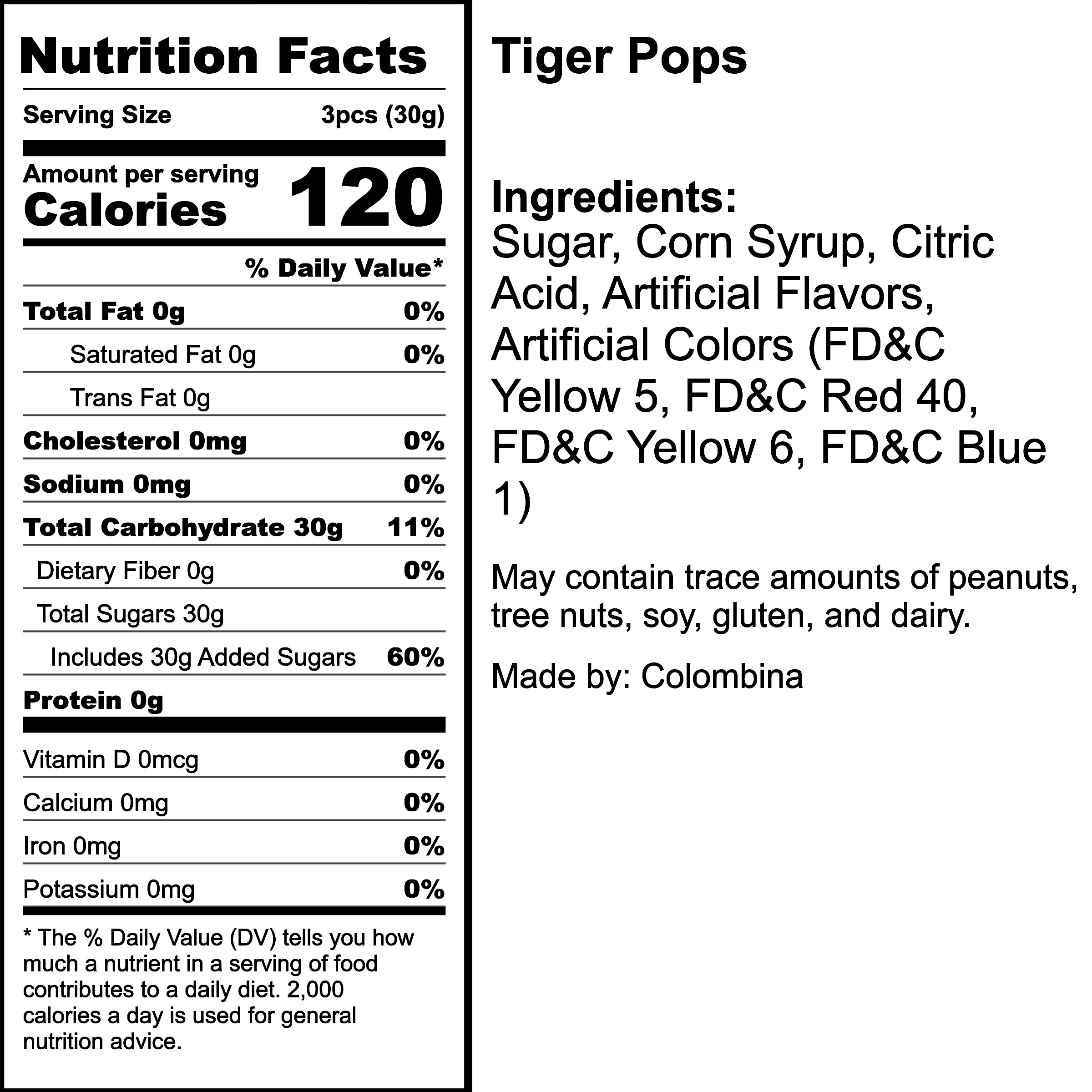 Nutrition Label