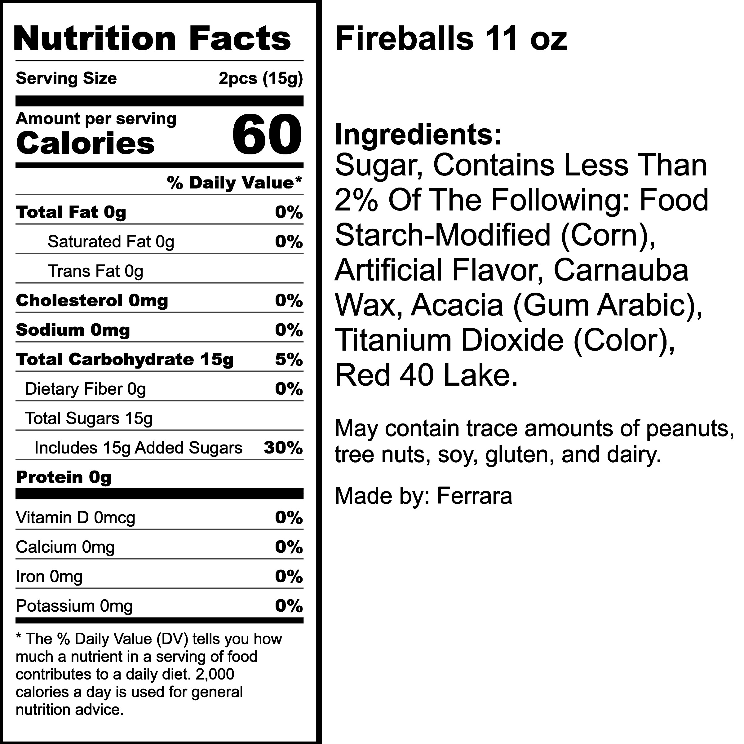Nutrition Label