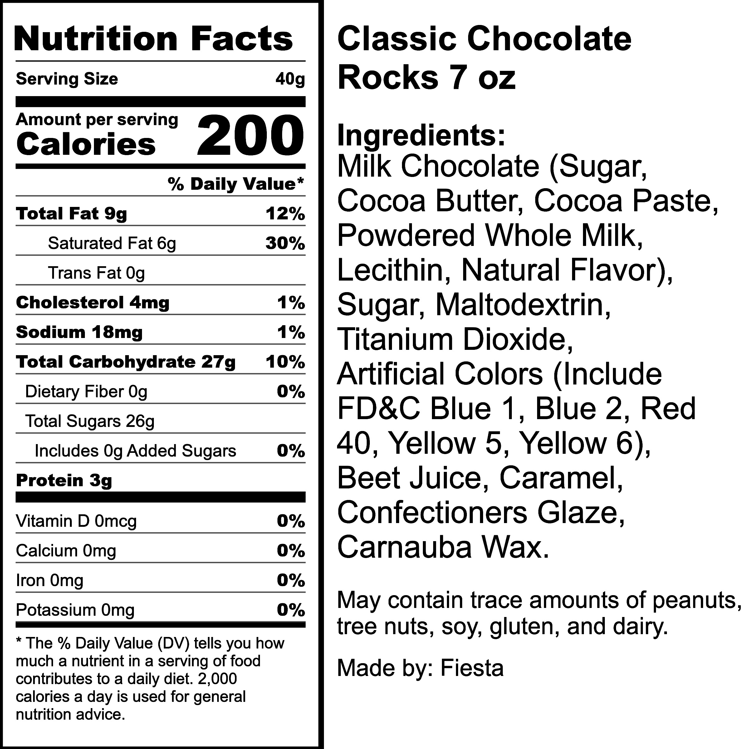 Nutrition Label
