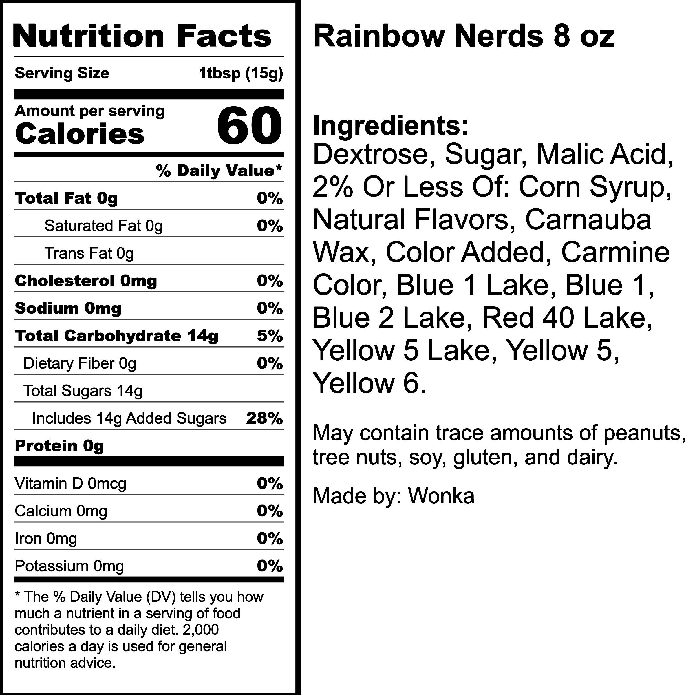 Nutrition Label