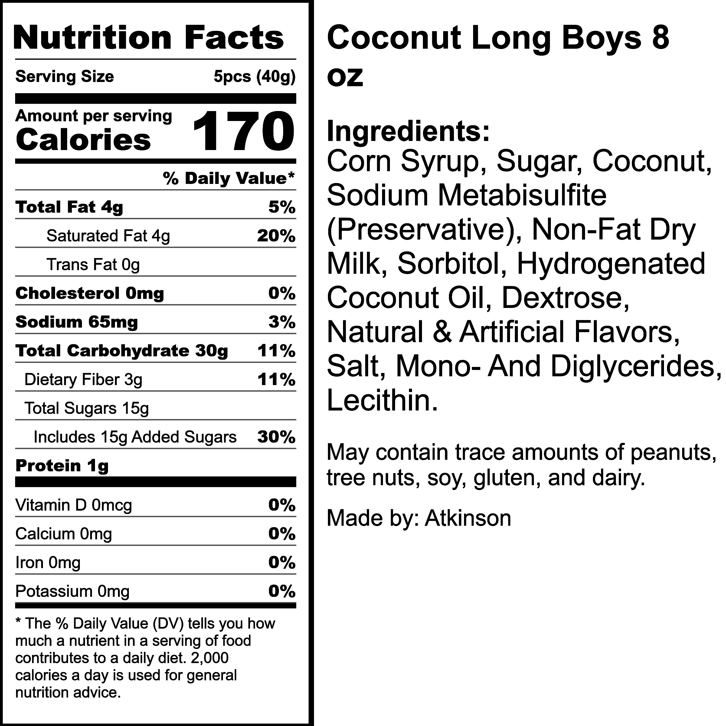 Nutrition Label