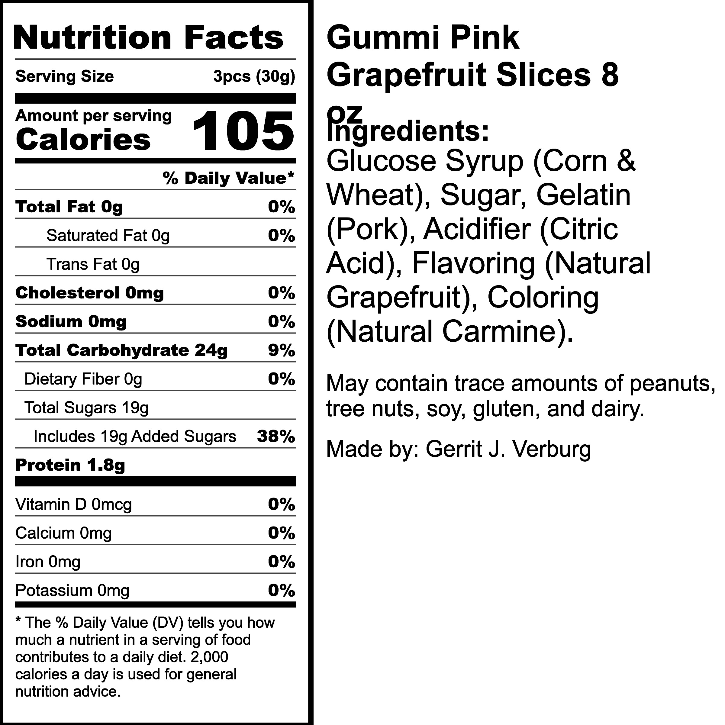 Nutrition Label