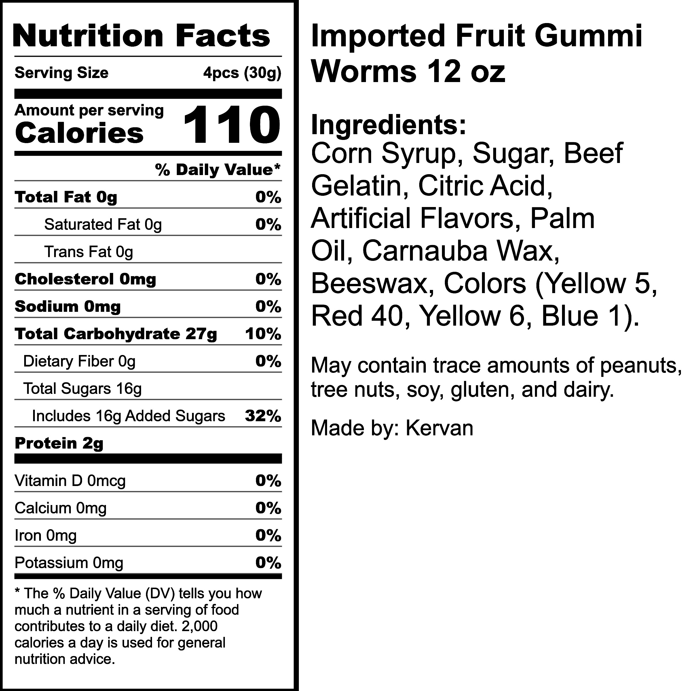 Nutrition Label