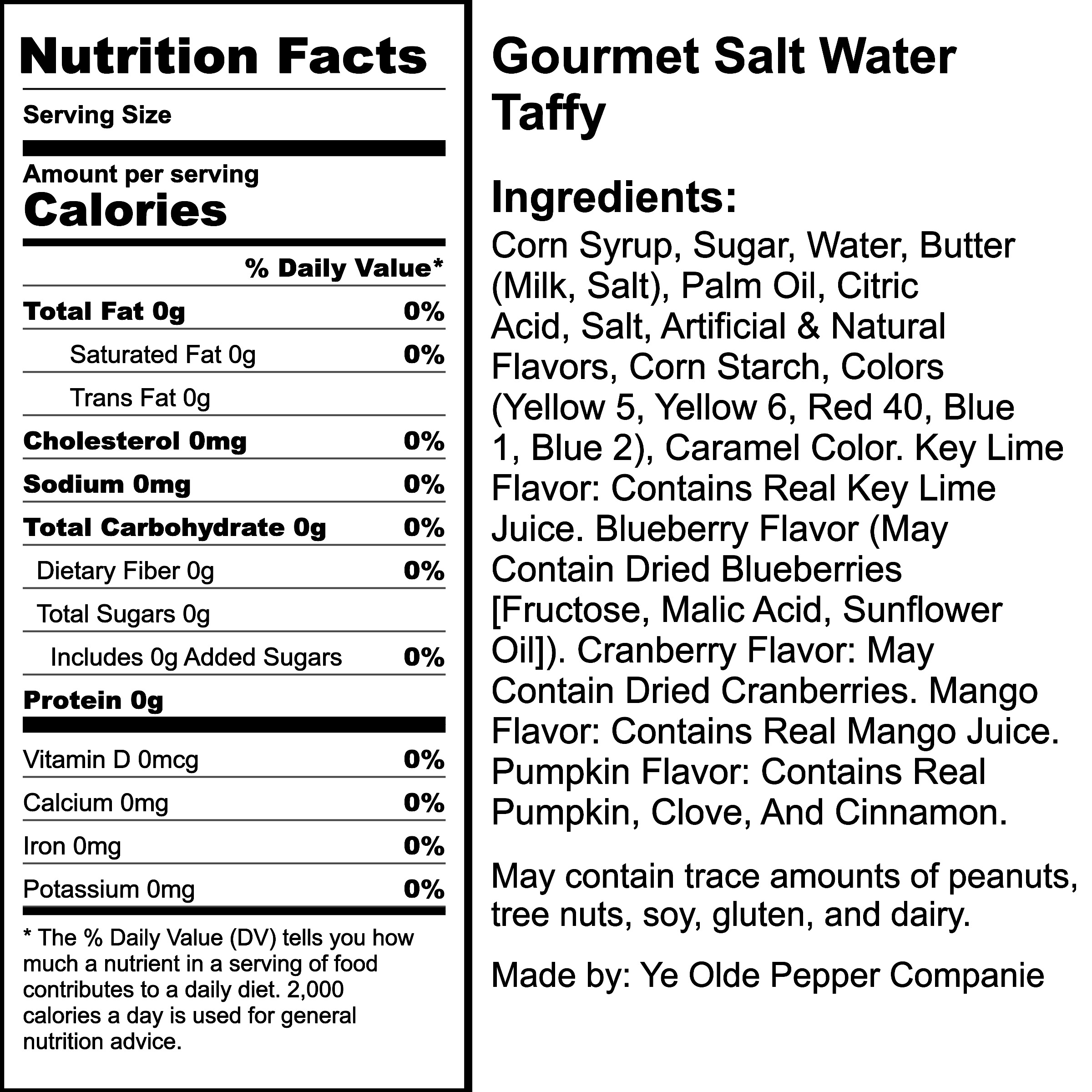 Nutrition Label