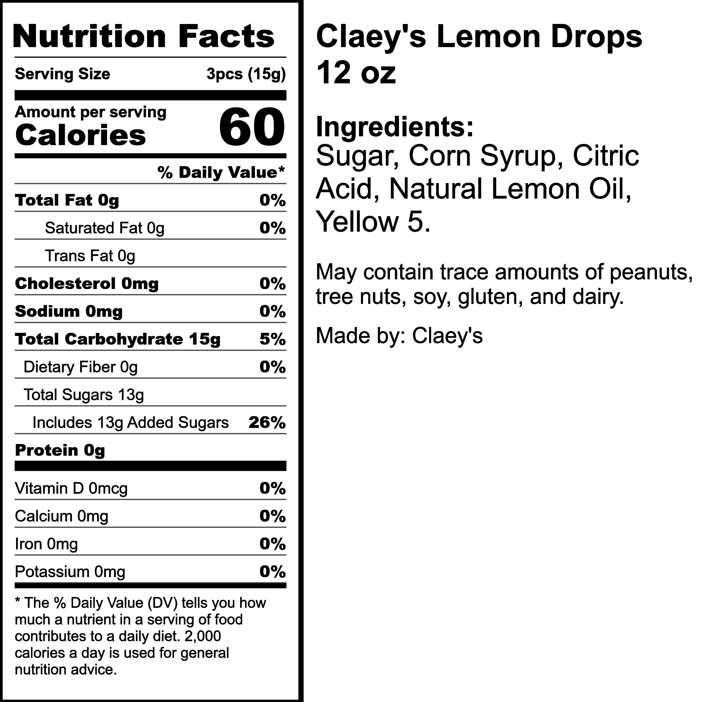 Nutrition Label