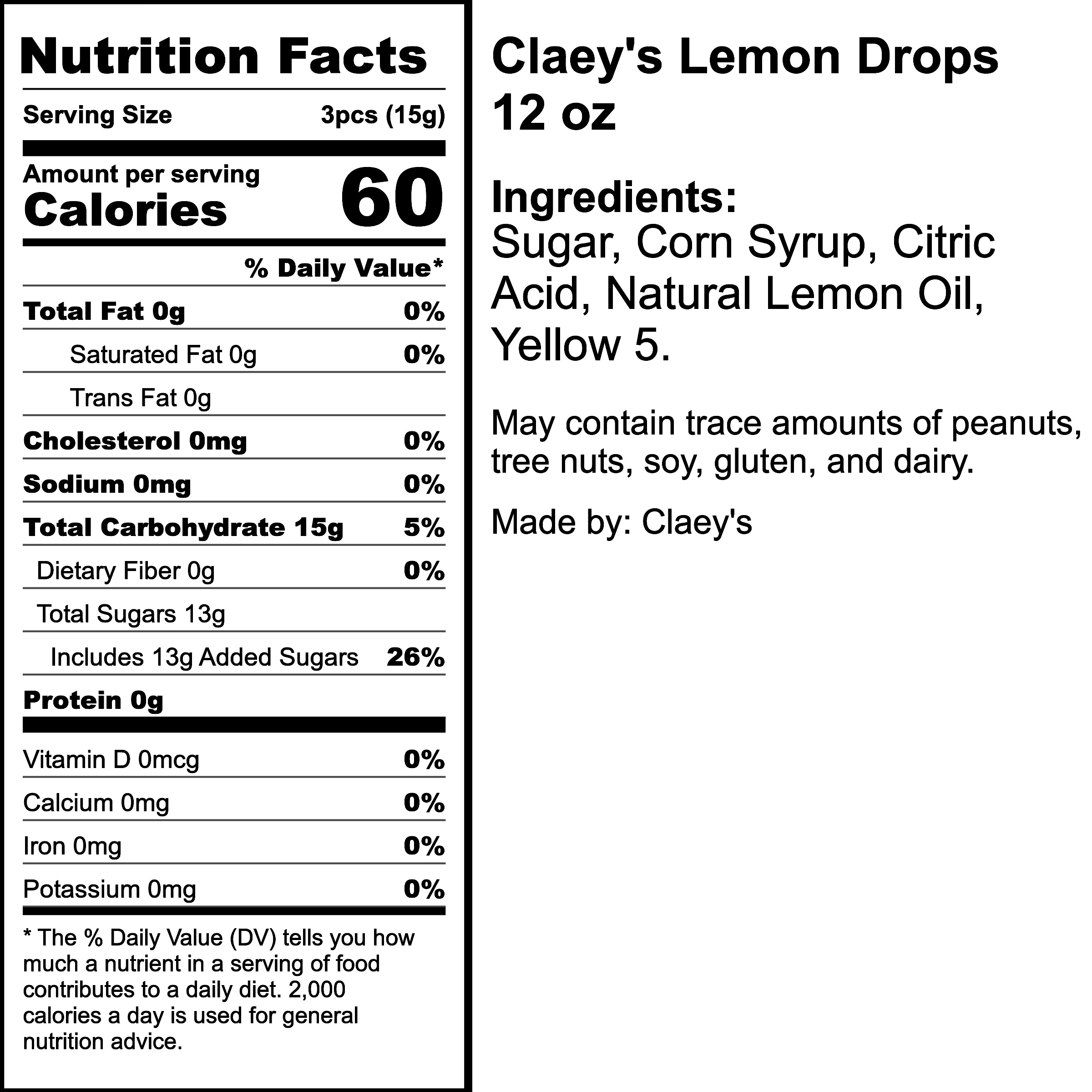 Nutrition Label