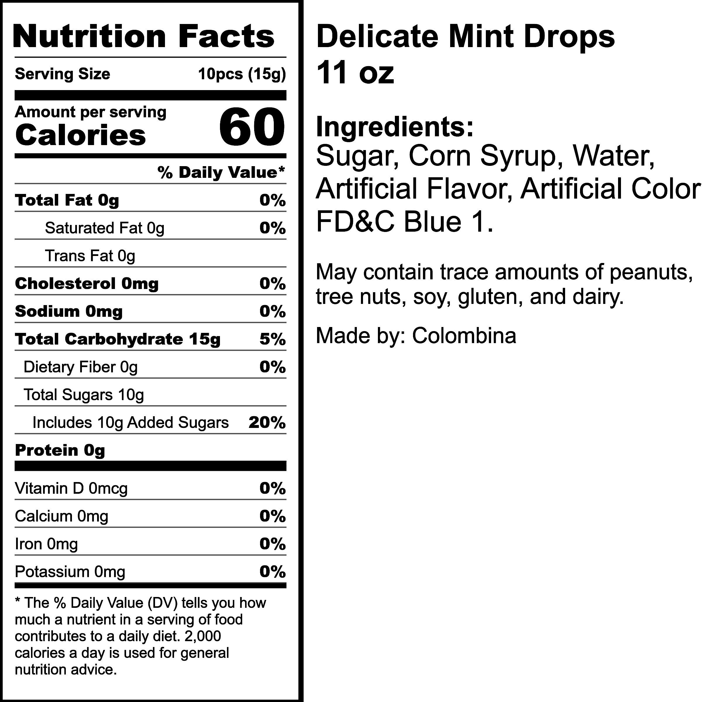 Nutrition Label