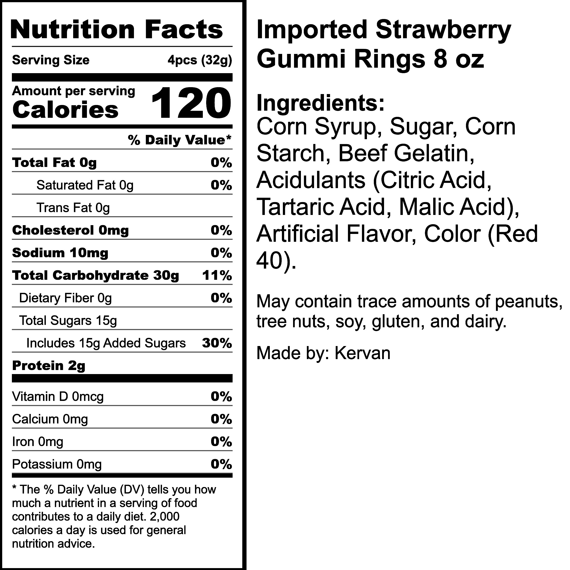 Nutrition Label