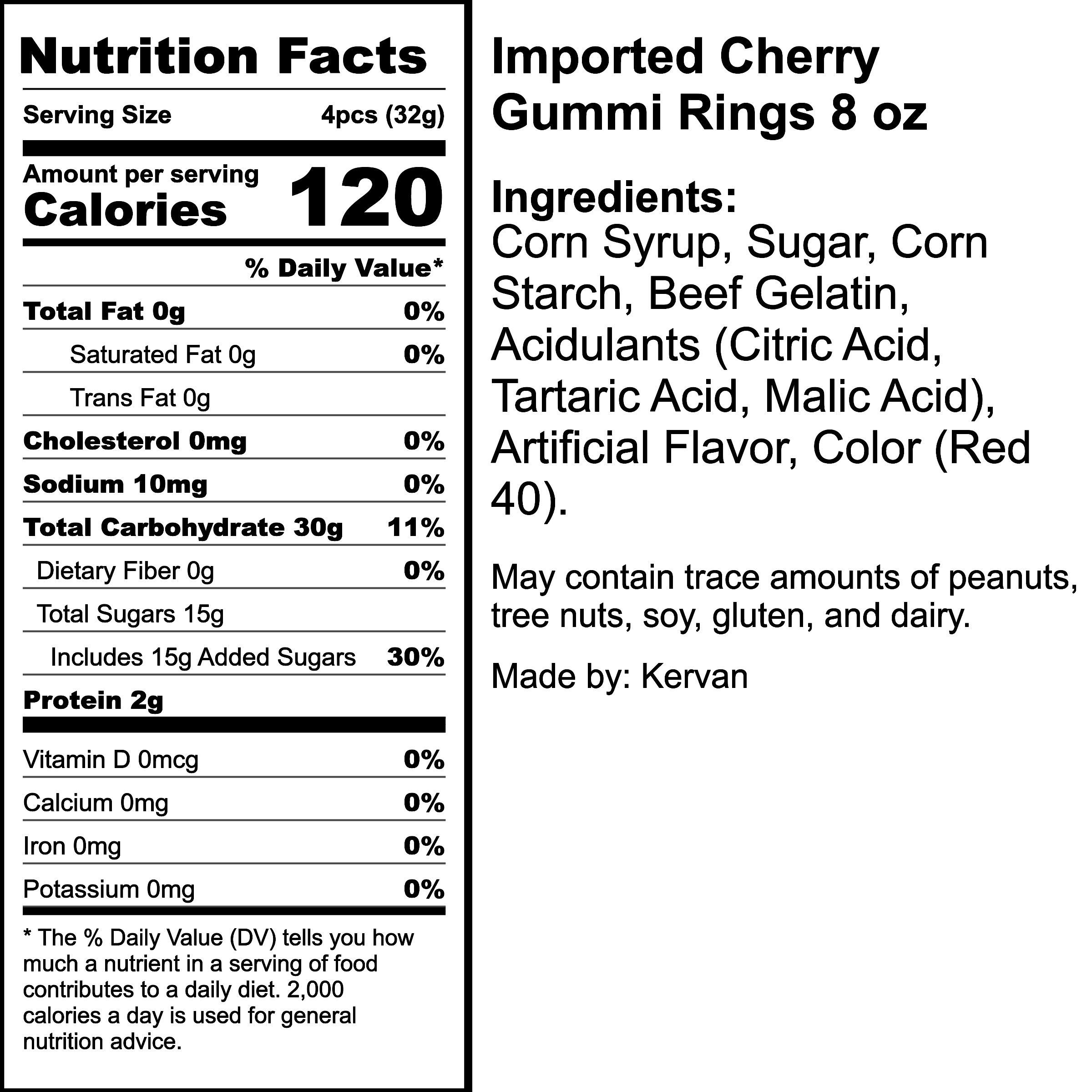 Nutrition Label