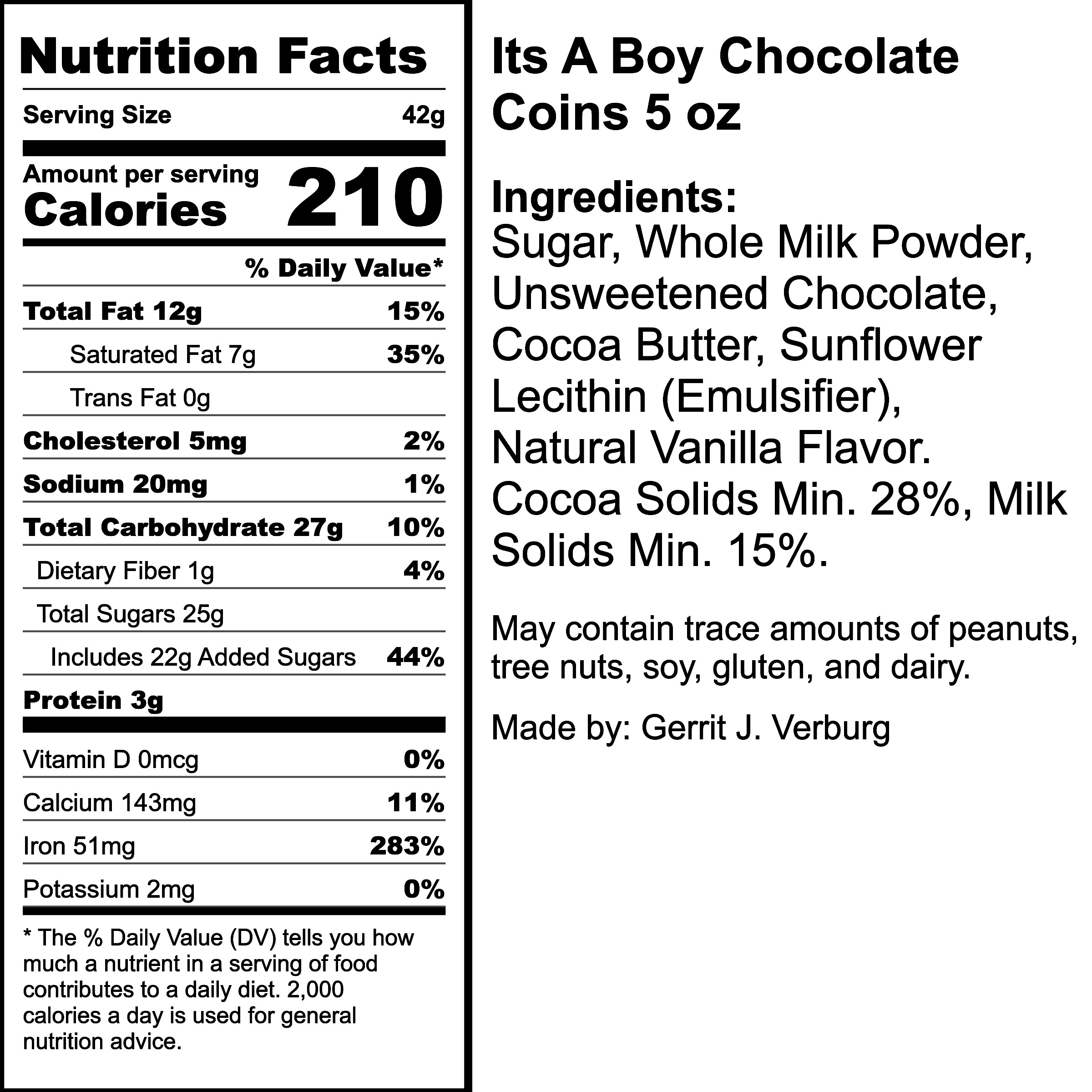 Nutrition Label