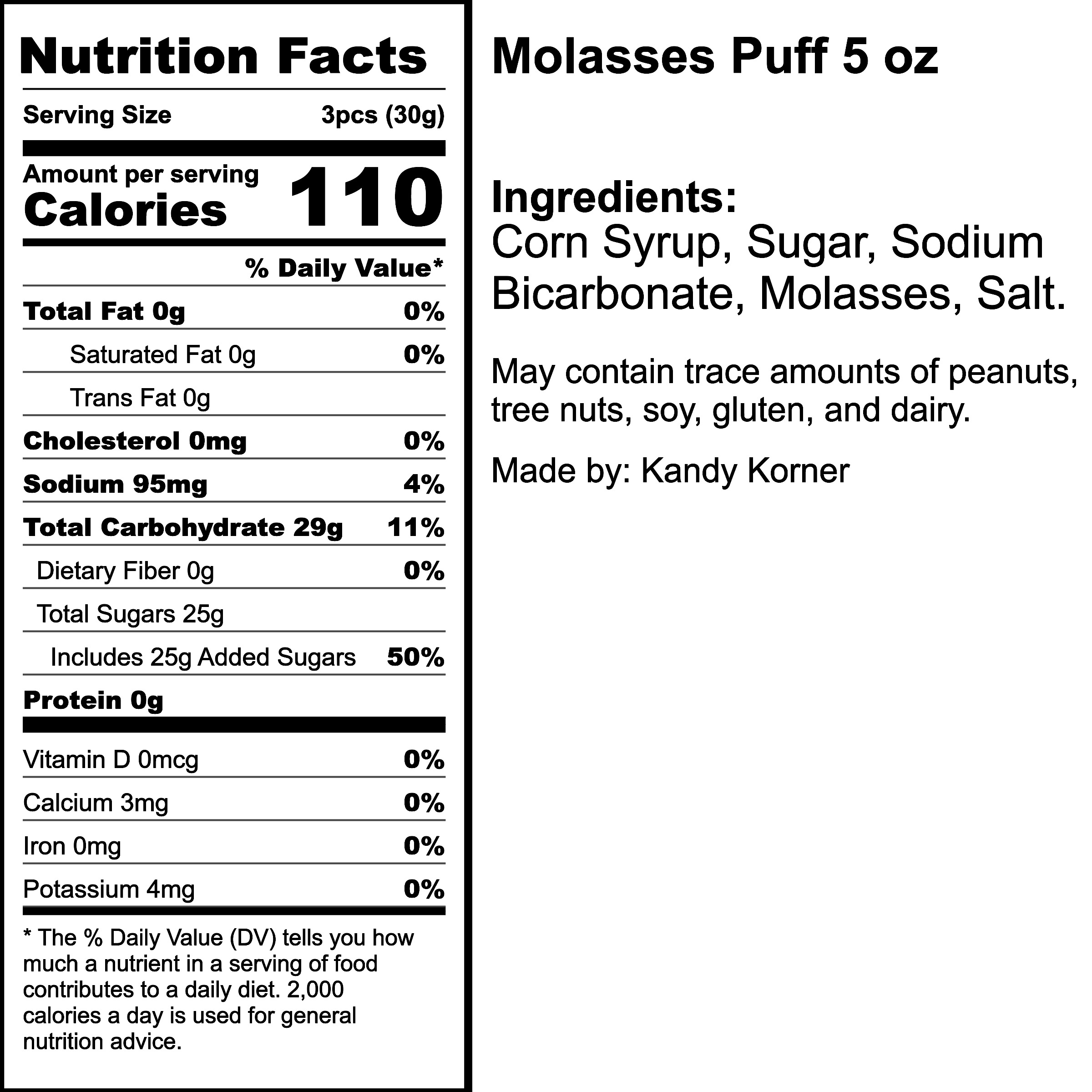 Nutrition Label