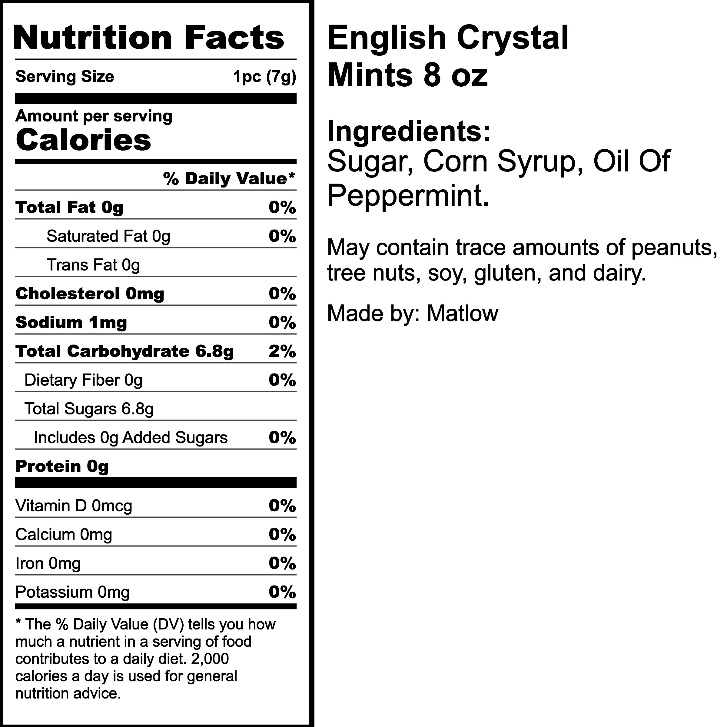 Nutrition Label