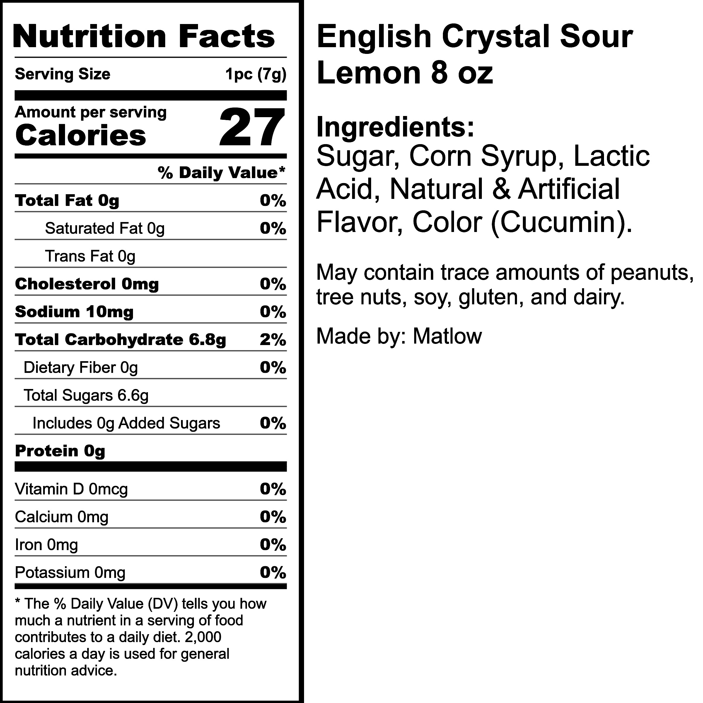 Nutrition Label