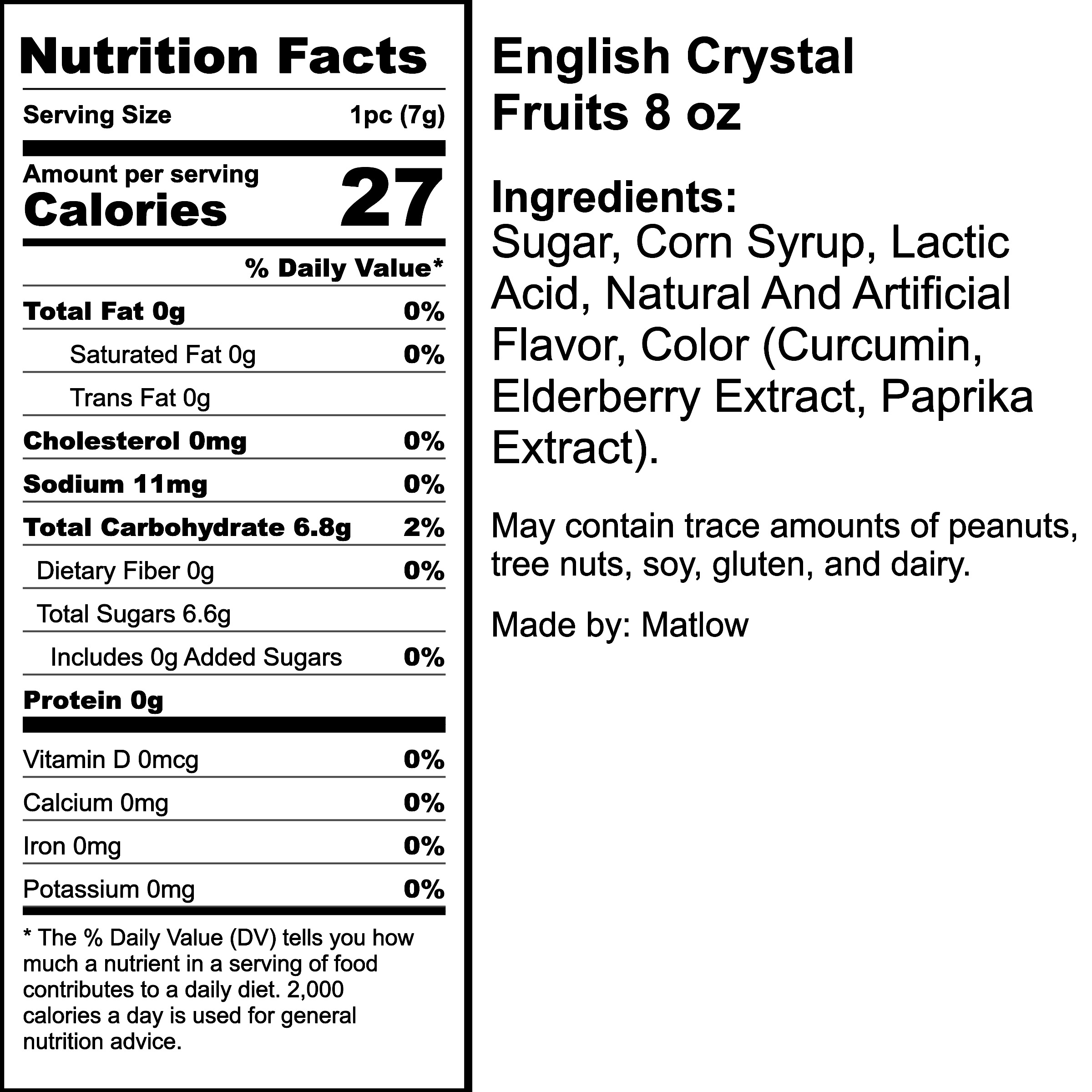 Nutrition Label