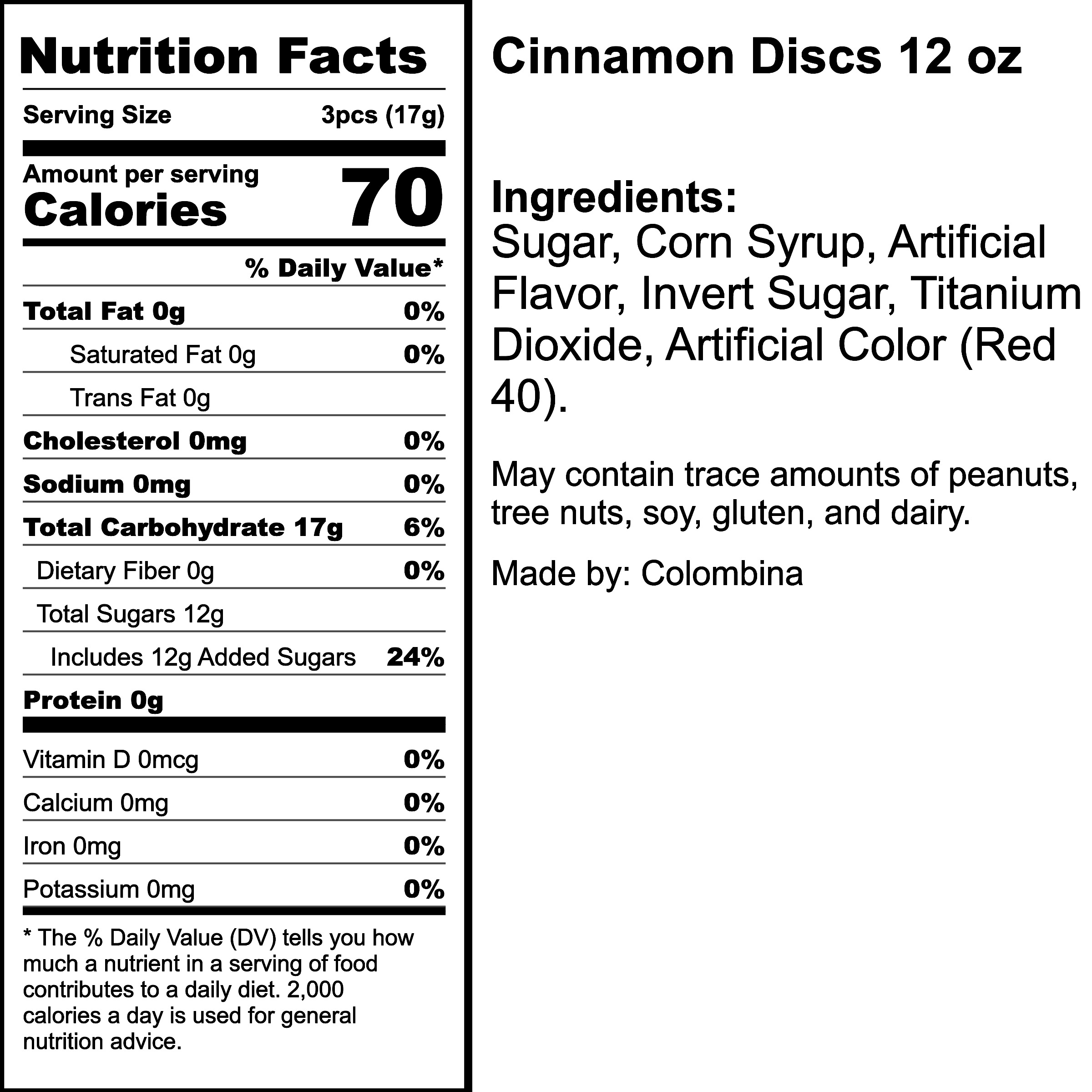 Nutrition Label
