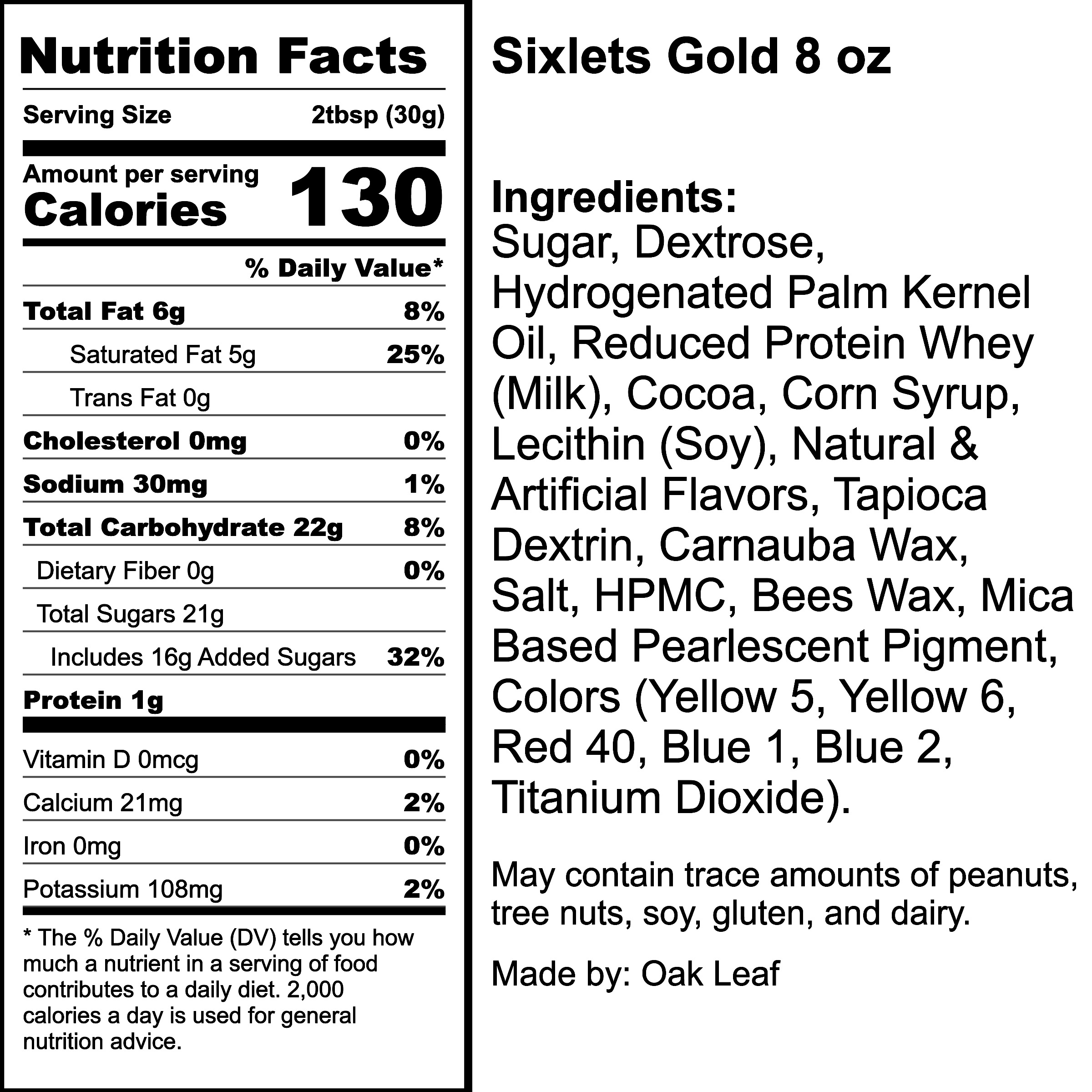 Nutrition Label