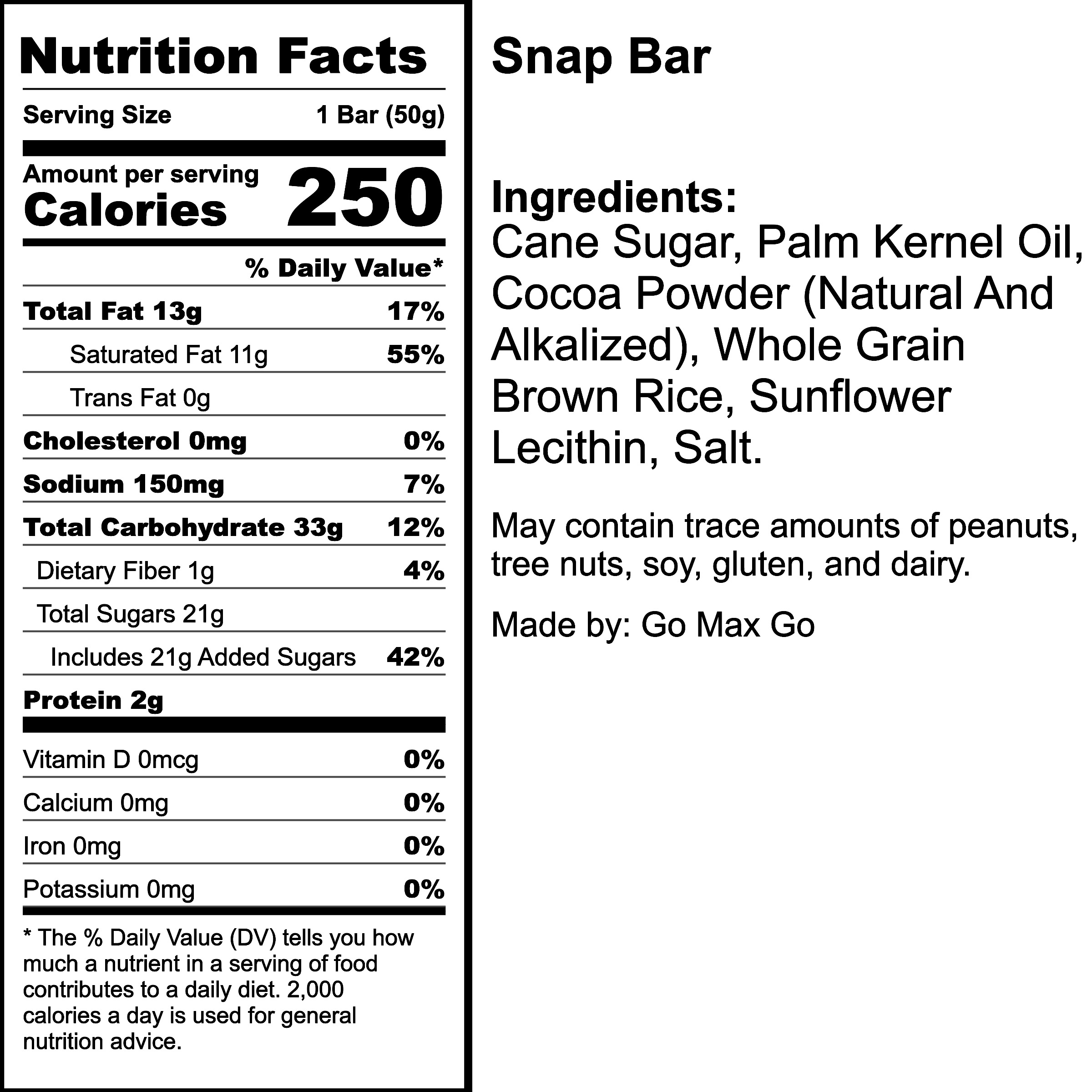 Nutrition Label
