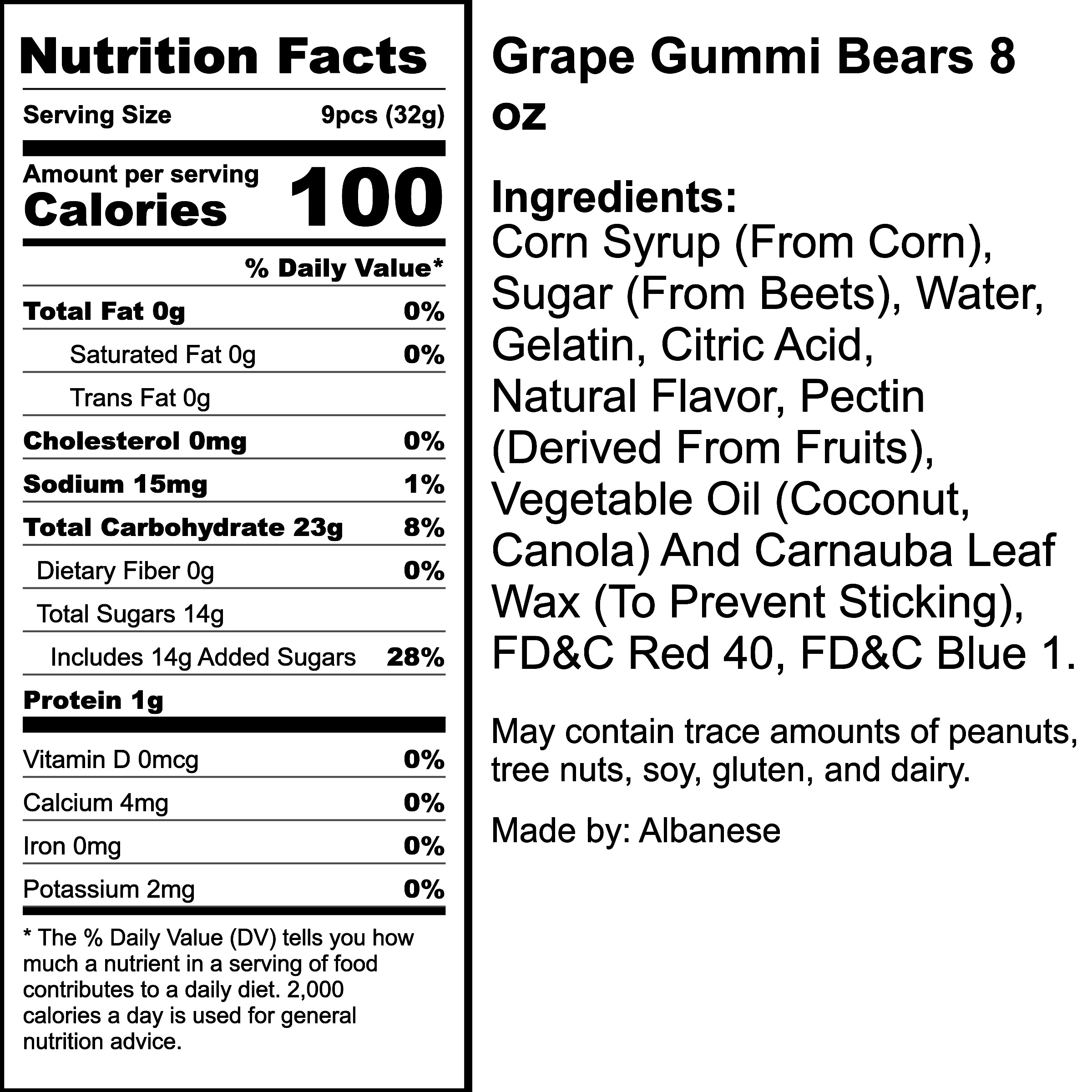 Nutrition Label