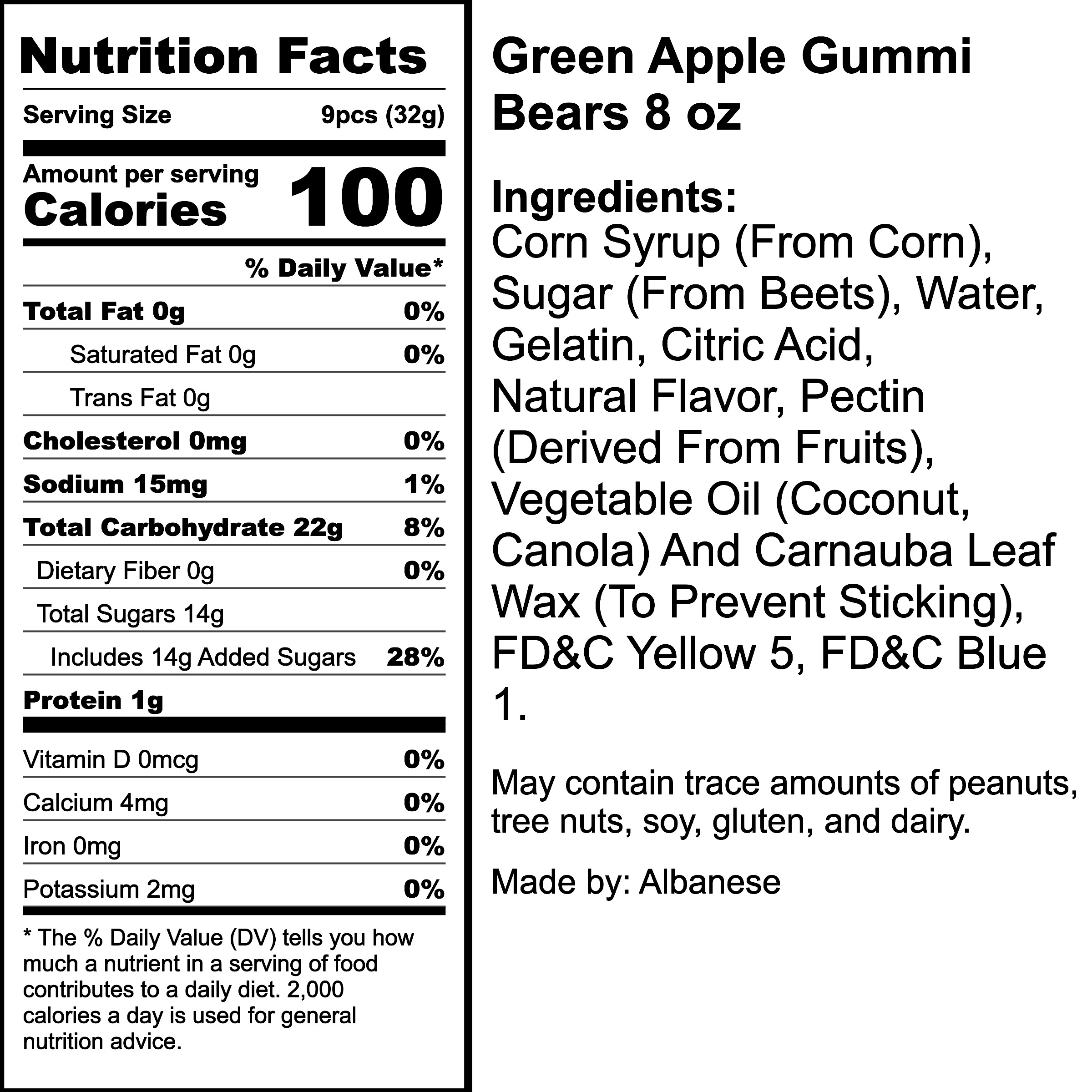 Nutrition Label