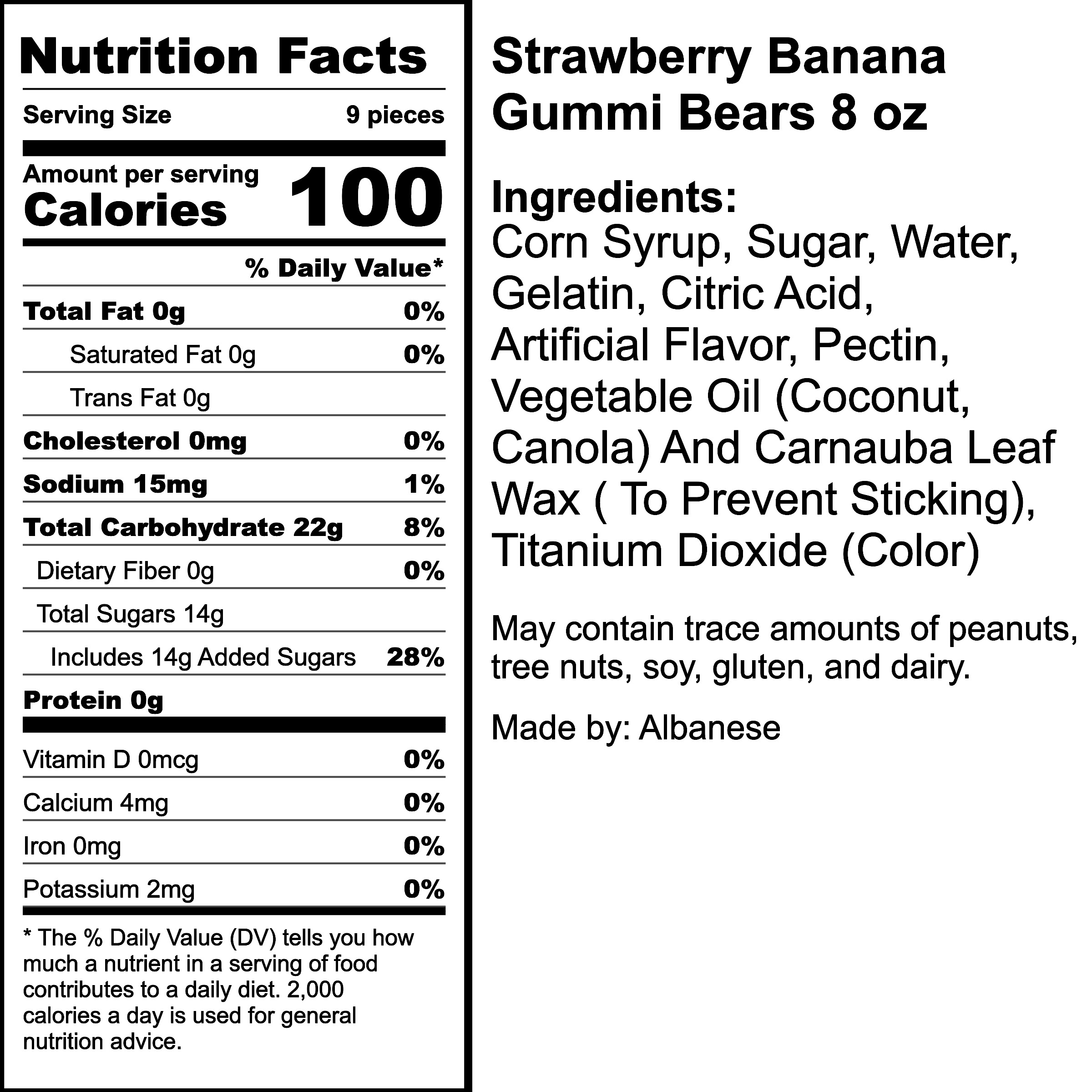 Nutrition Label