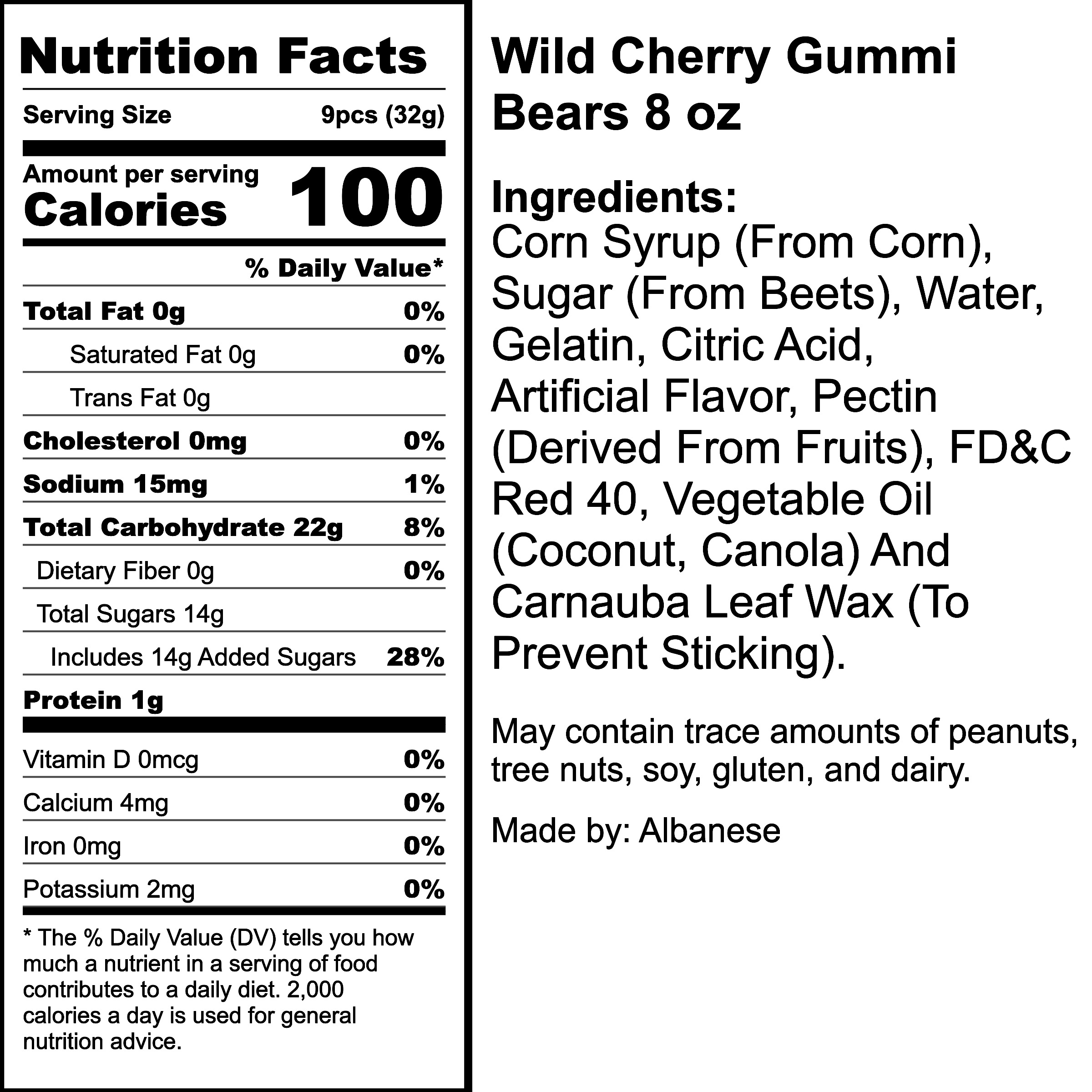 Nutrition Label