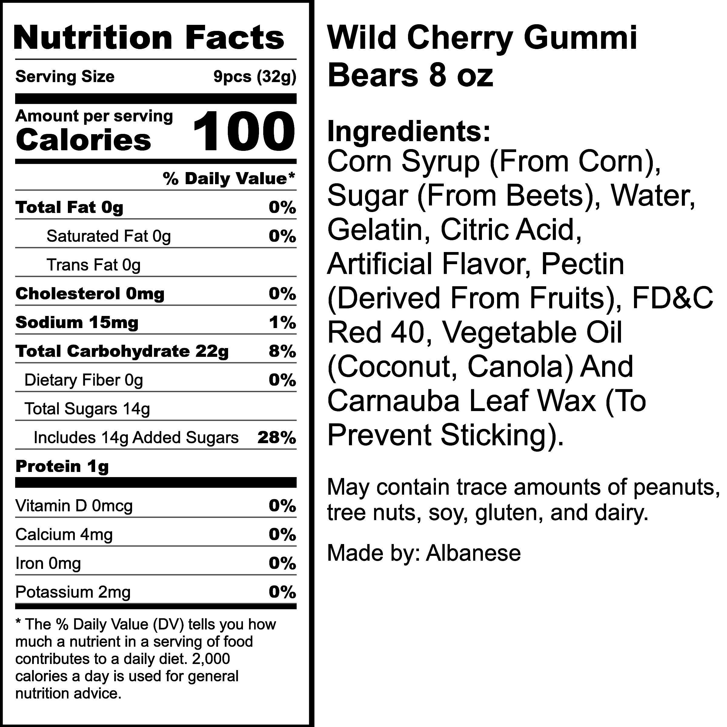 Nutrition Label