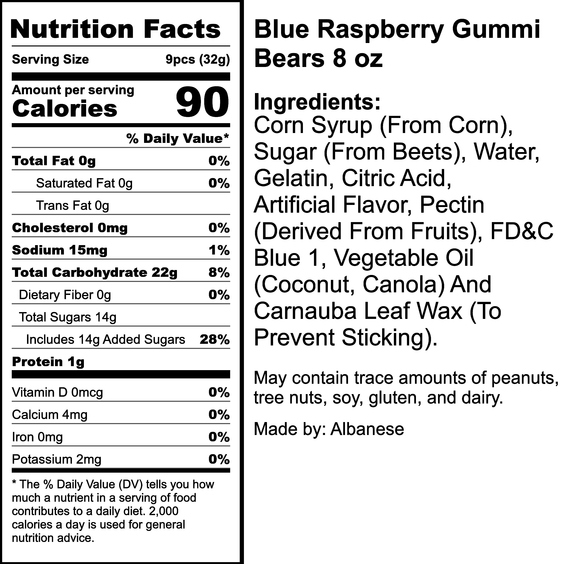 Nutrition Label