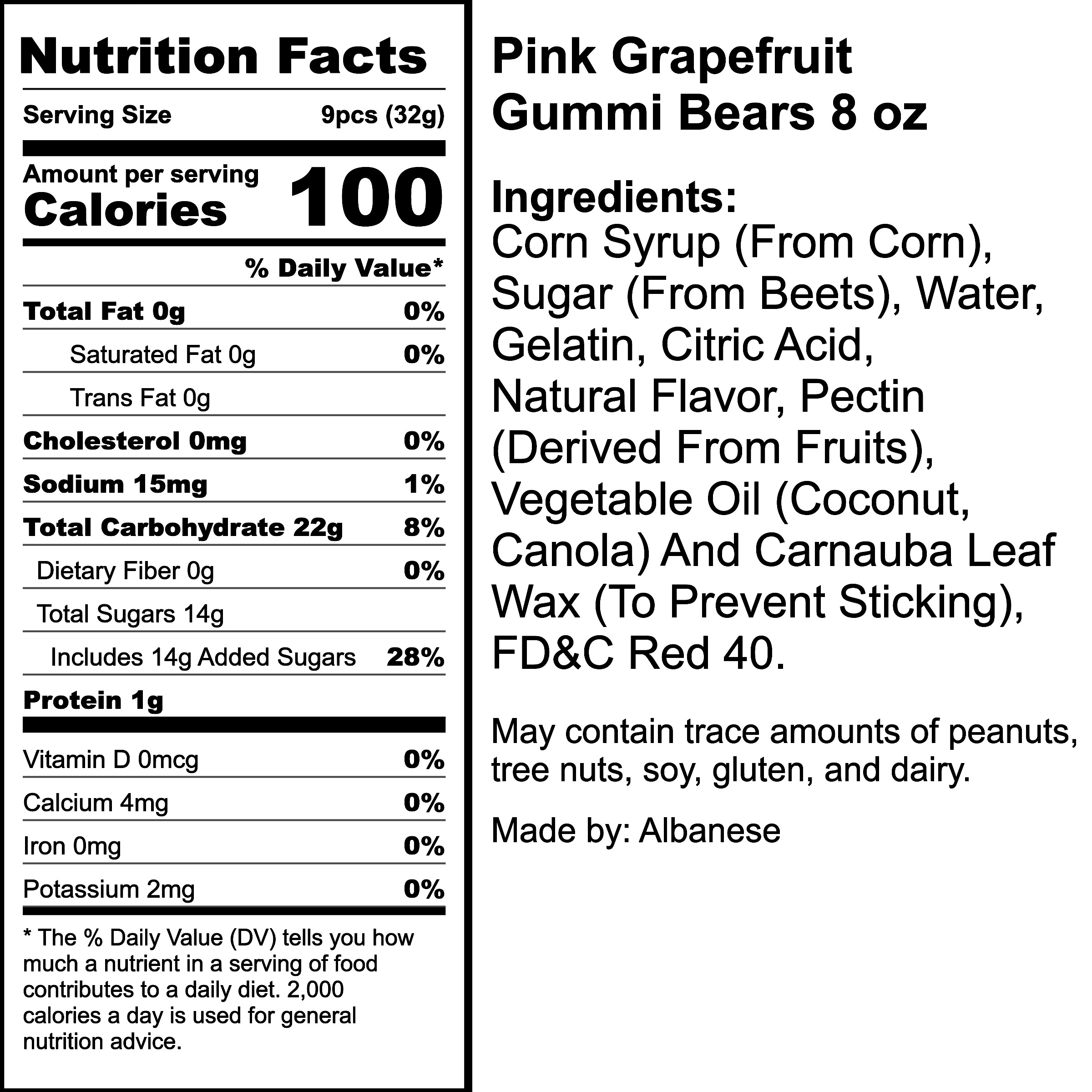 Nutrition Label