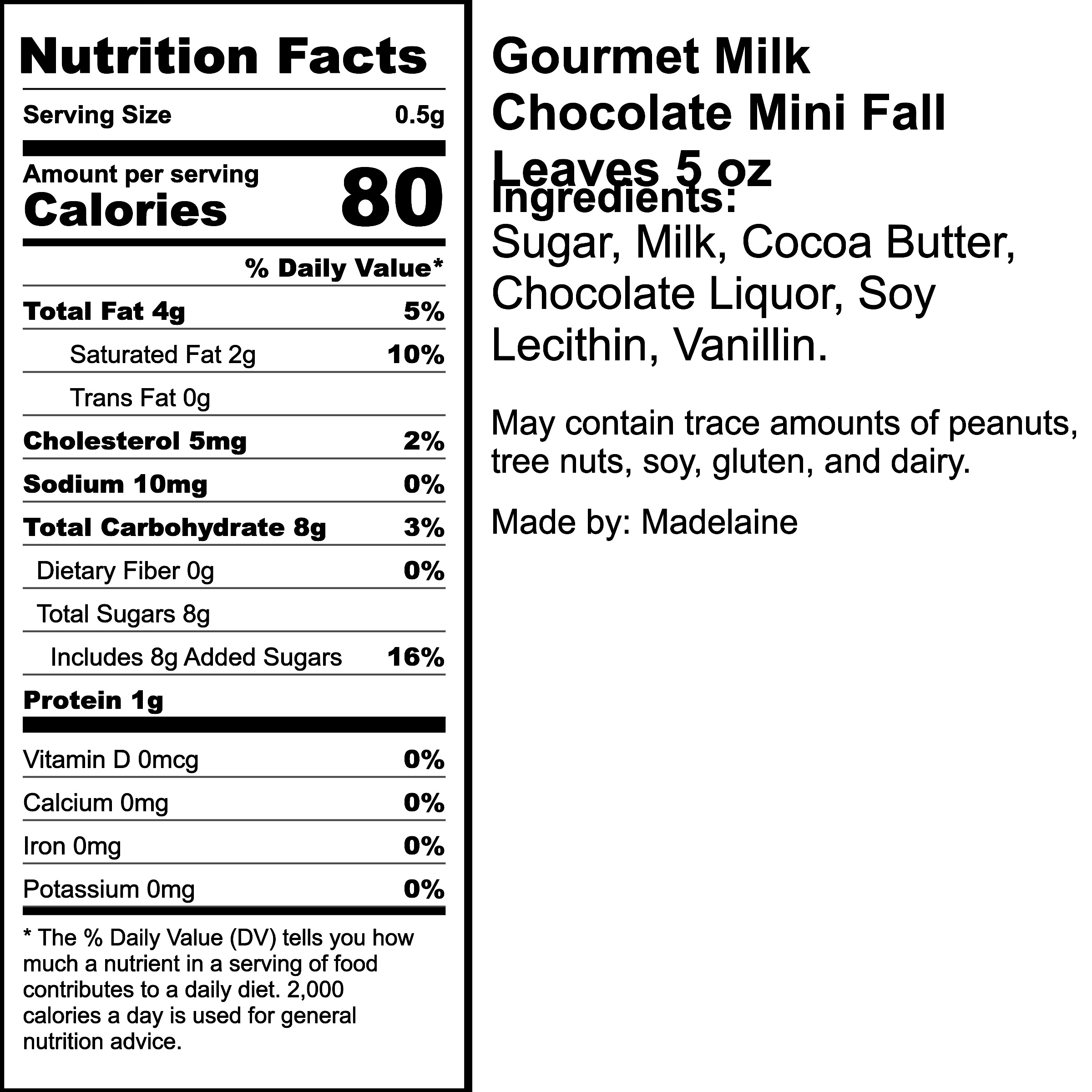 Nutrition Label