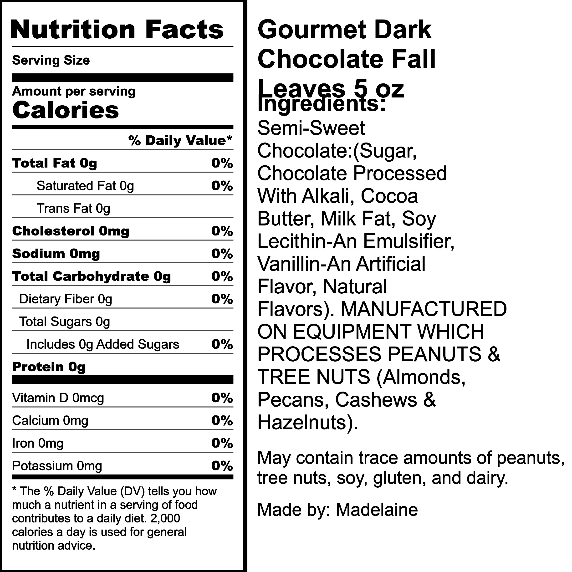 Nutrition Label