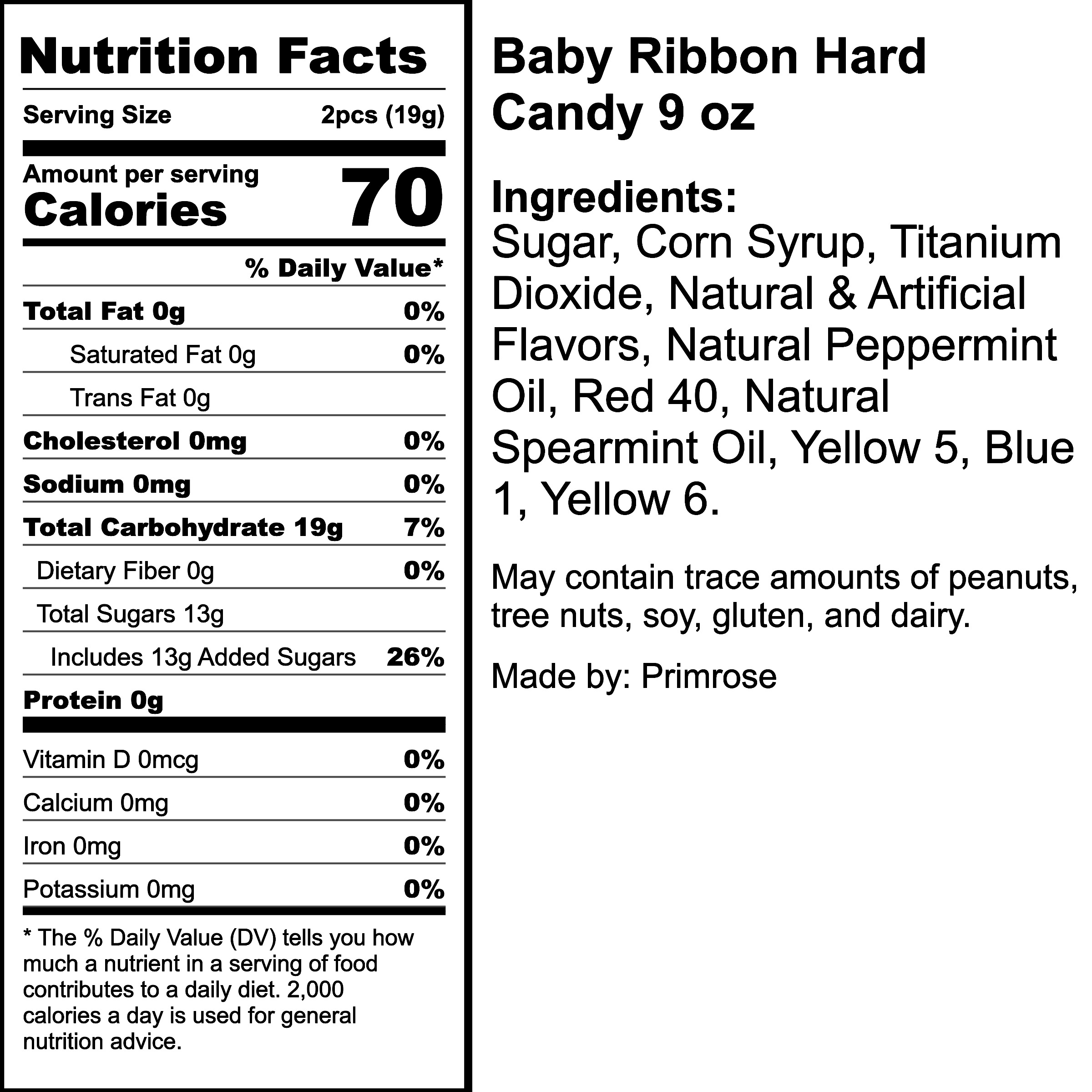 Nutrition Label