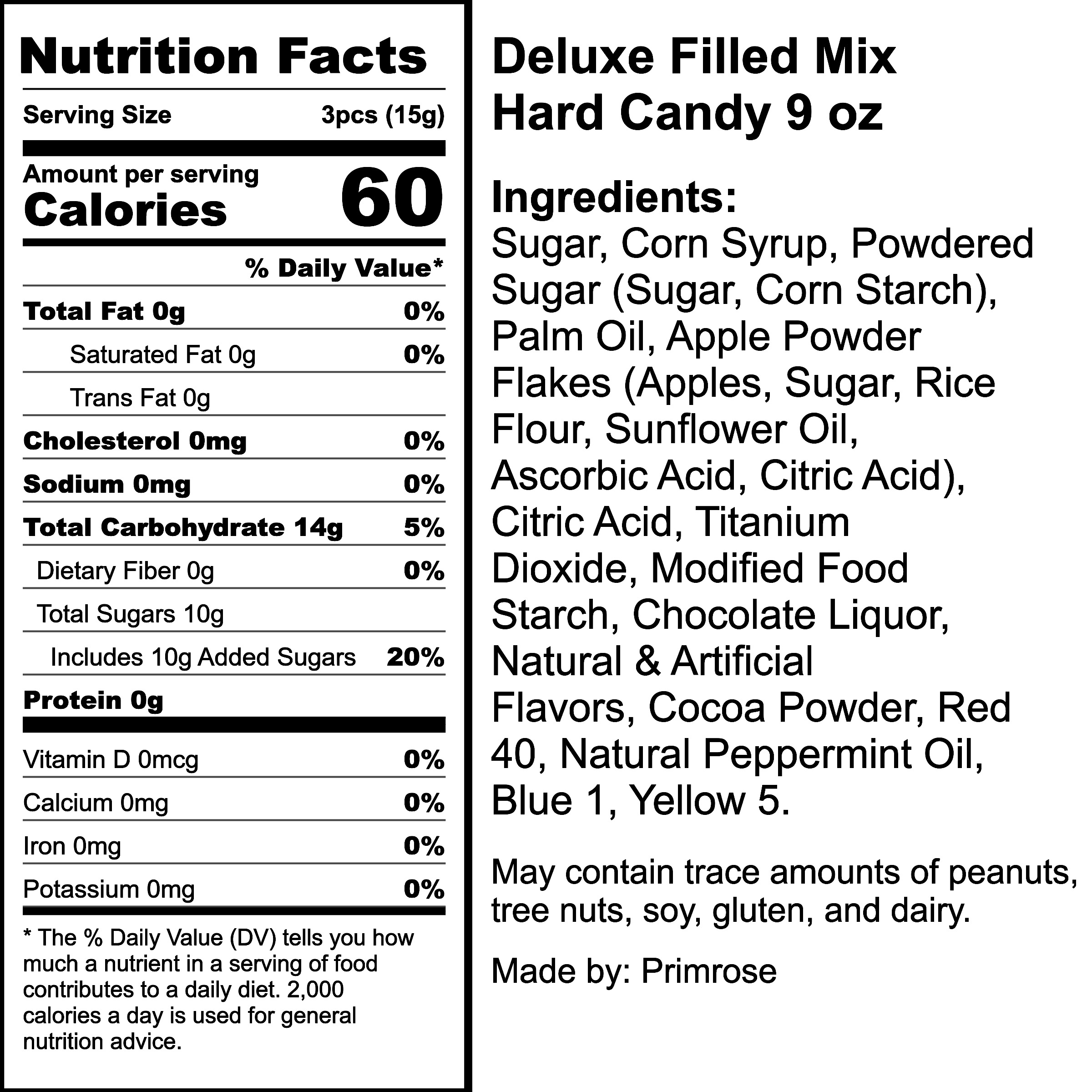 Nutrition Label